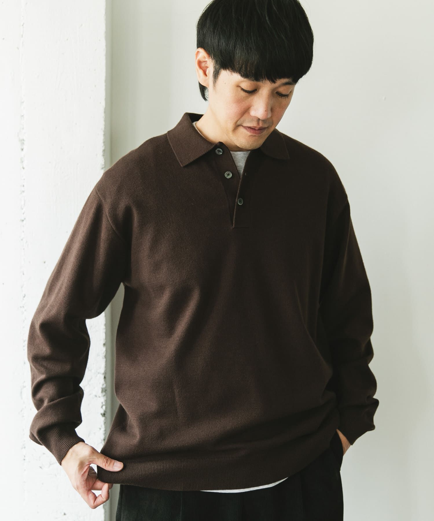 URBAN RESEARCH DOORS「『XLサイズ/WEB限定/仁村紗和さん着用』『UR TECH 200日ニット』 ポロシャツ」|ポロシャツ|