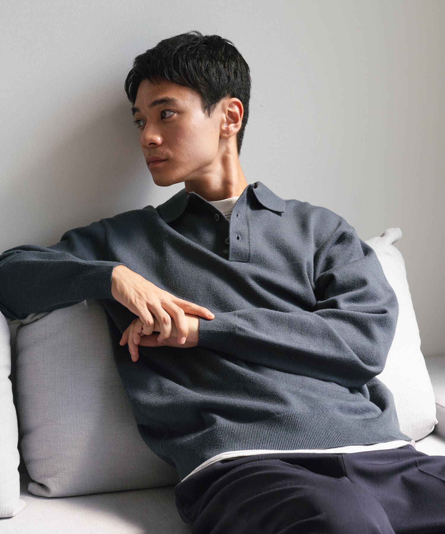 URBAN RESEARCH DOORS「『XLサイズ/WEB限定/仁村紗和さん着用』『UR TECH 200日ニット』 ポロシャツ」|ポロシャツ|