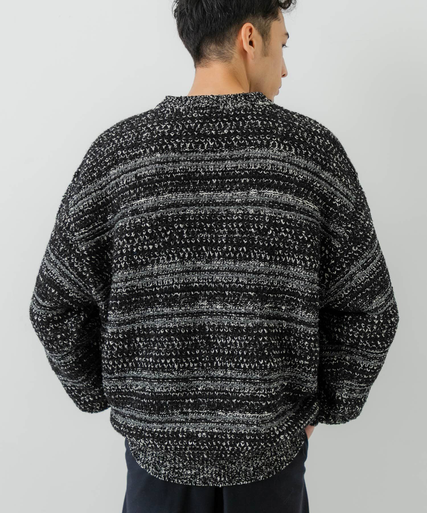 URBAN RESEARCH「『別注』crepuscule&times;URBAN RESEARCH　Multi Border Mix CREW-NECK」|ニット・セーター|