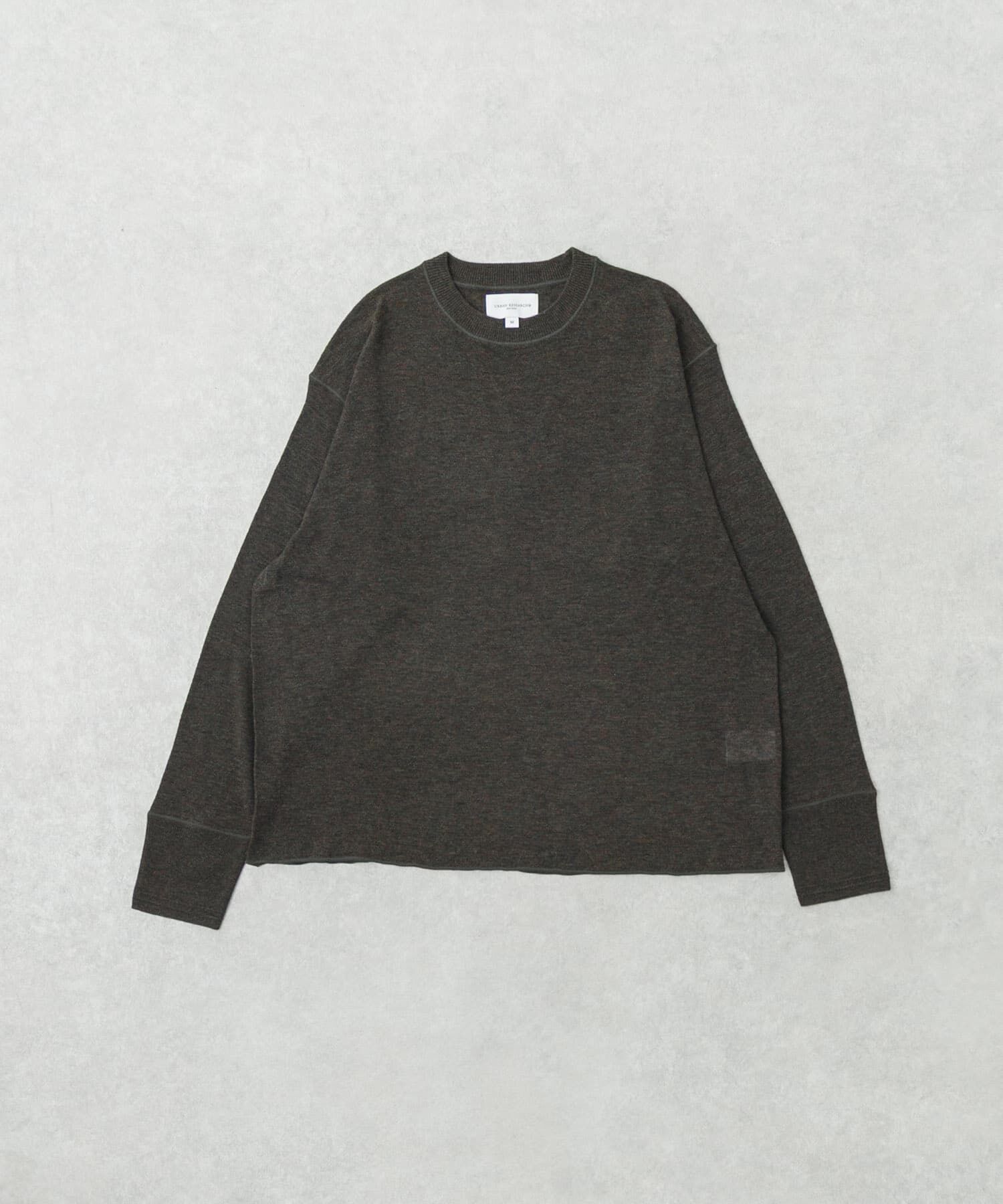 URBAN RESEARCH「new basic　LOA LONG-SLEEVE KNIT T-SHIRTS」|Tシャツ・カットソー|カーキ