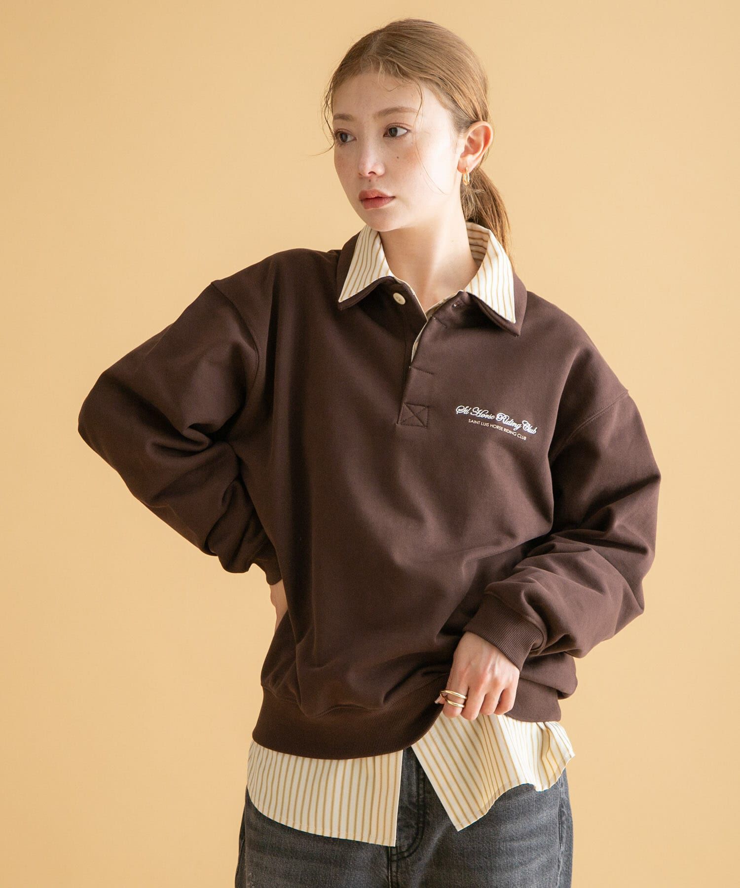 Sonny Label 「GEM SPORTSWEAR　スウェットポロシャツ」|スウェット・ジャージ|