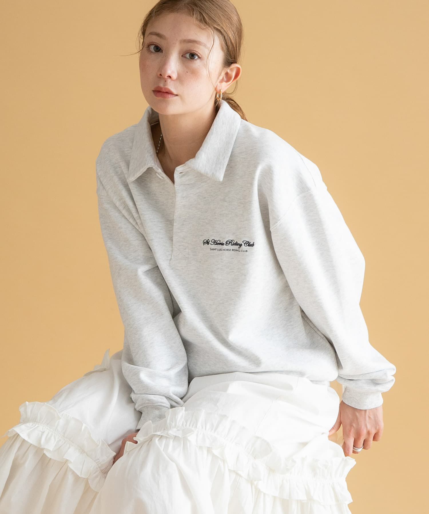 Sonny Label 「GEM SPORTSWEAR　スウェットポロシャツ」|スウェット・ジャージ|オートミール