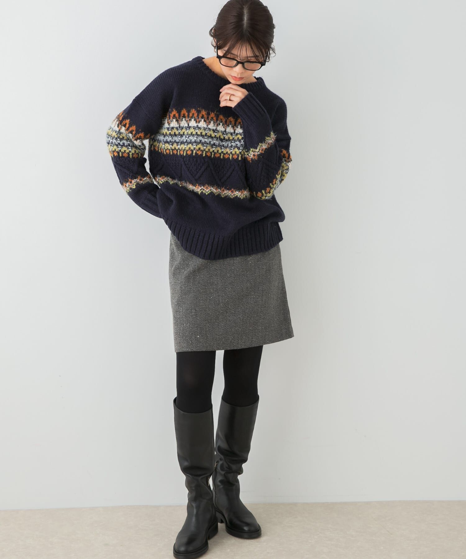 URBAN RESEARCH ROSSO「F by ROSSO　ヘリンボンツイードスカート風キュロット」|その他|