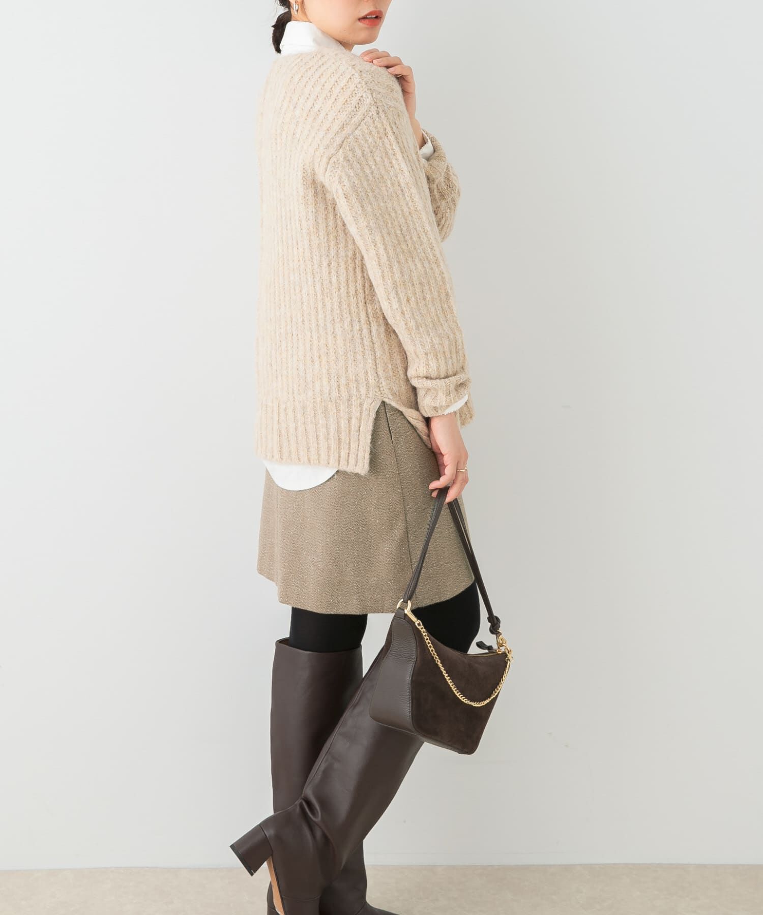 URBAN RESEARCH ROSSO「F by ROSSO　ヘリンボンツイードスカート風キュロット」|その他|