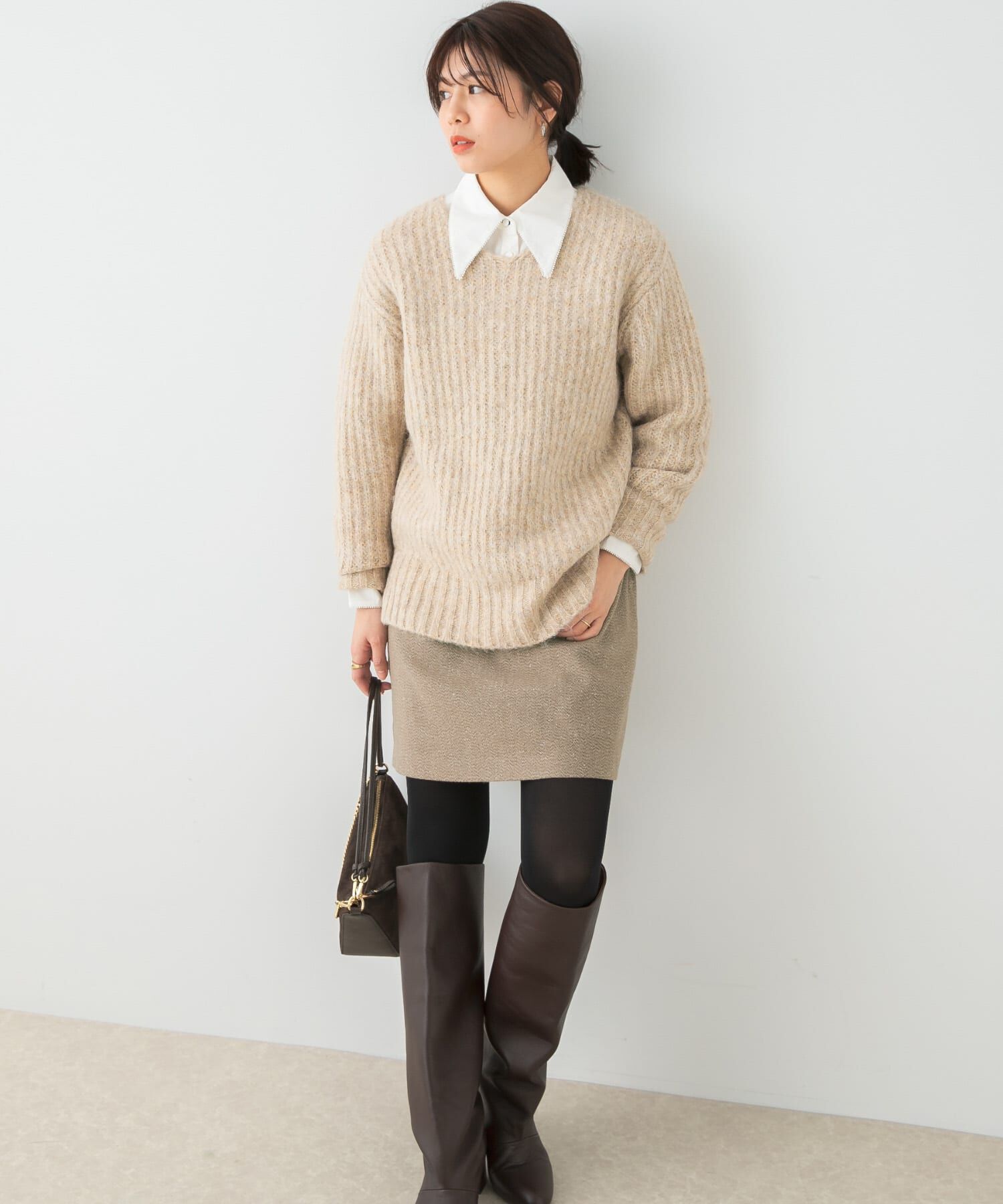 URBAN RESEARCH ROSSO「F by ROSSO　ヘリンボンツイードスカート風キュロット」|その他|