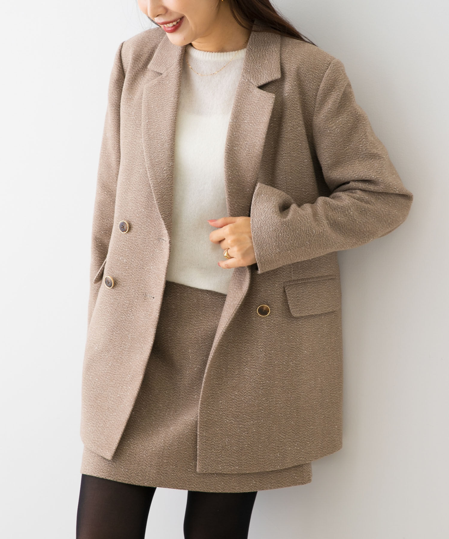 URBAN RESEARCH ROSSO「F by ROSSO　ヘリンボンネップツイードジャケット」|その他|