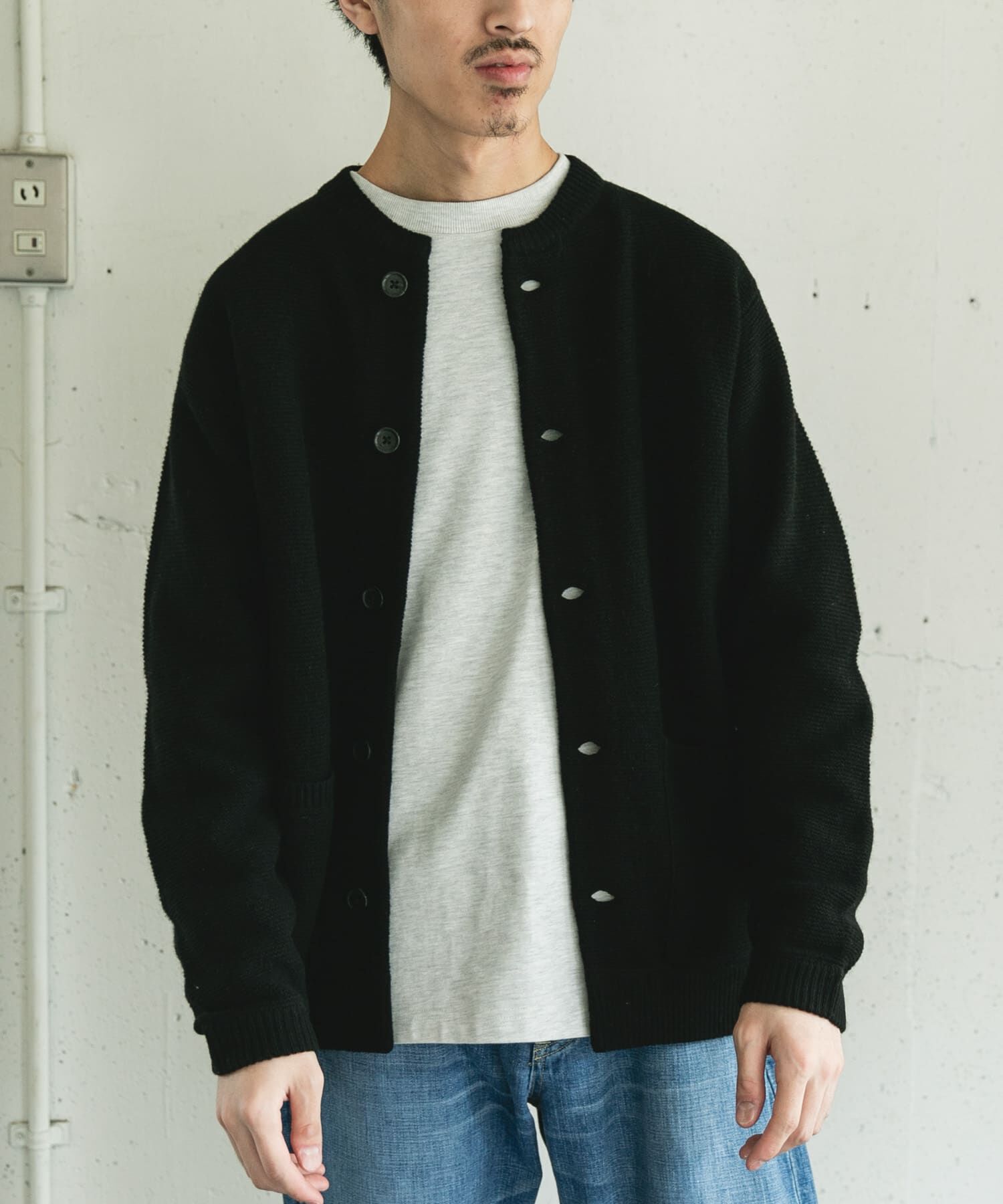 URBAN RESEARCH DOORS「ハミルトンウールガーターカーディガン」|カーディガン|