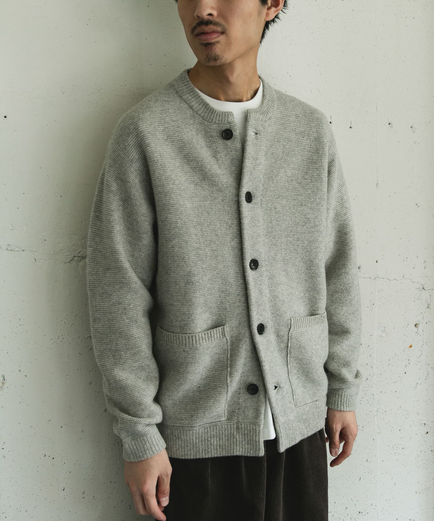 URBAN RESEARCH DOORS「ハミルトンウールガーターカーディガン」|カーディガン|