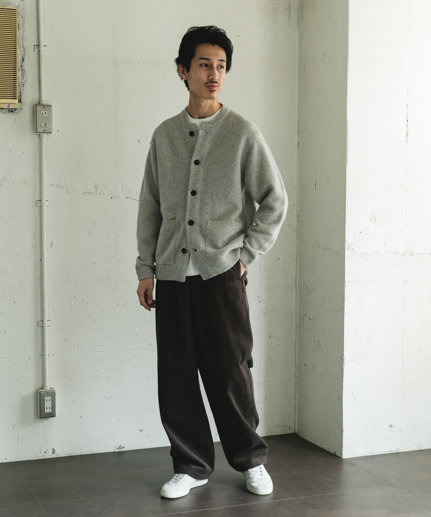 URBAN RESEARCH DOORS「ハミルトンウールガーターカーディガン」|カーディガン|