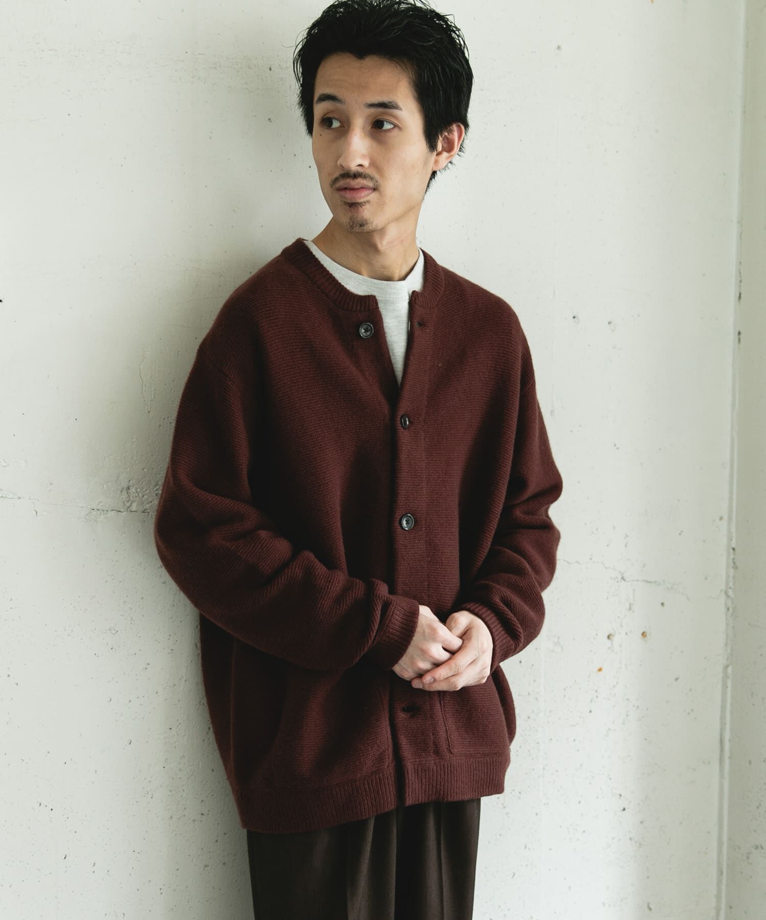 URBAN RESEARCH DOORS「ハミルトンウールガーターカーディガン」|カーディガン|