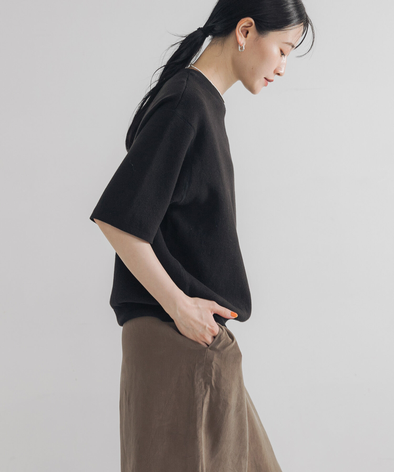 URBAN RESEARCH「コットンカシミヤハーフスリーブニット」|ニット・セーター|