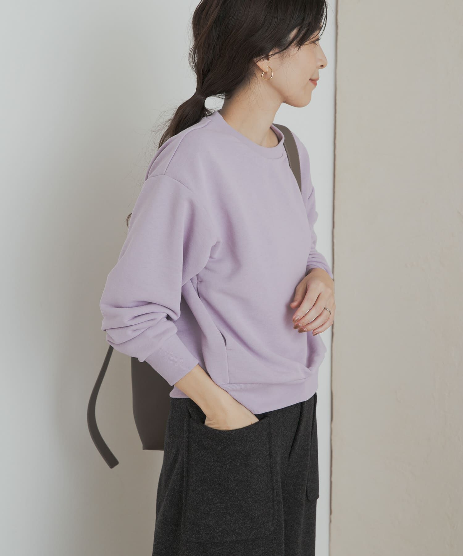 URBAN RESEARCH DOORS「速乾裏毛サイドポケットプルオーバー」|Tシャツ・カットソー|