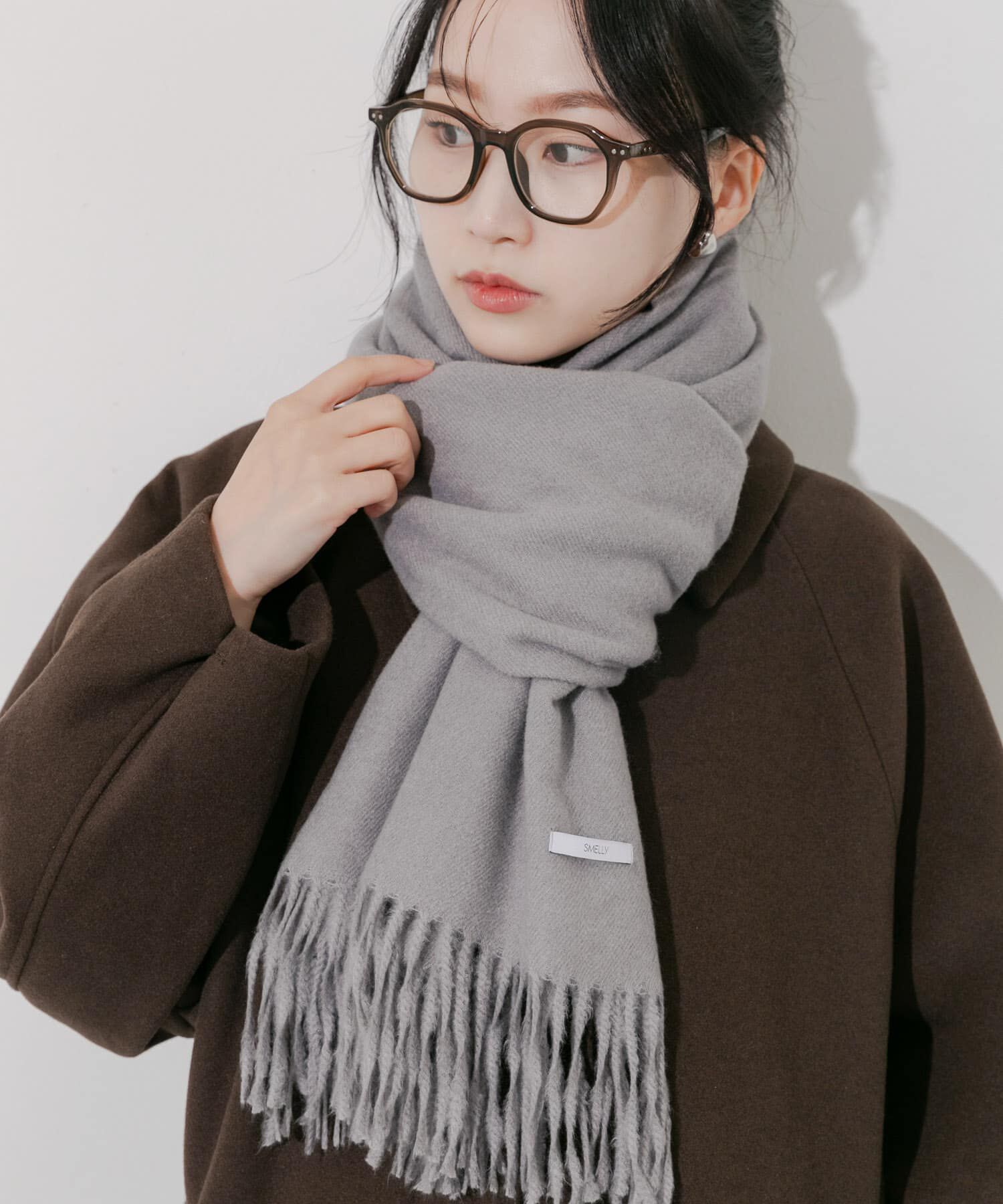 SMELLY「ムジシンプルマフラー」|マフラー|