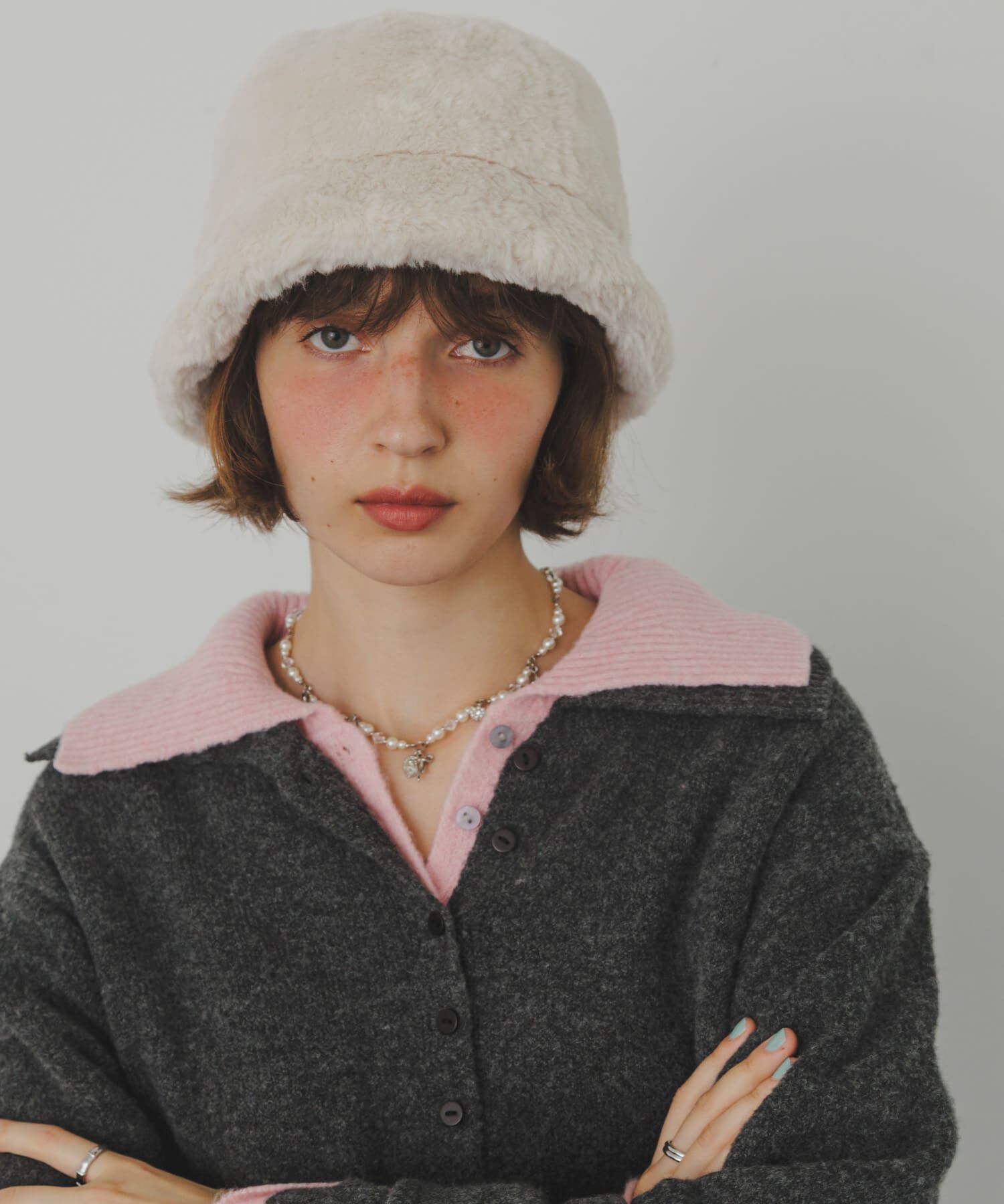 SMELLY「ファーバケットハット」|ハット|