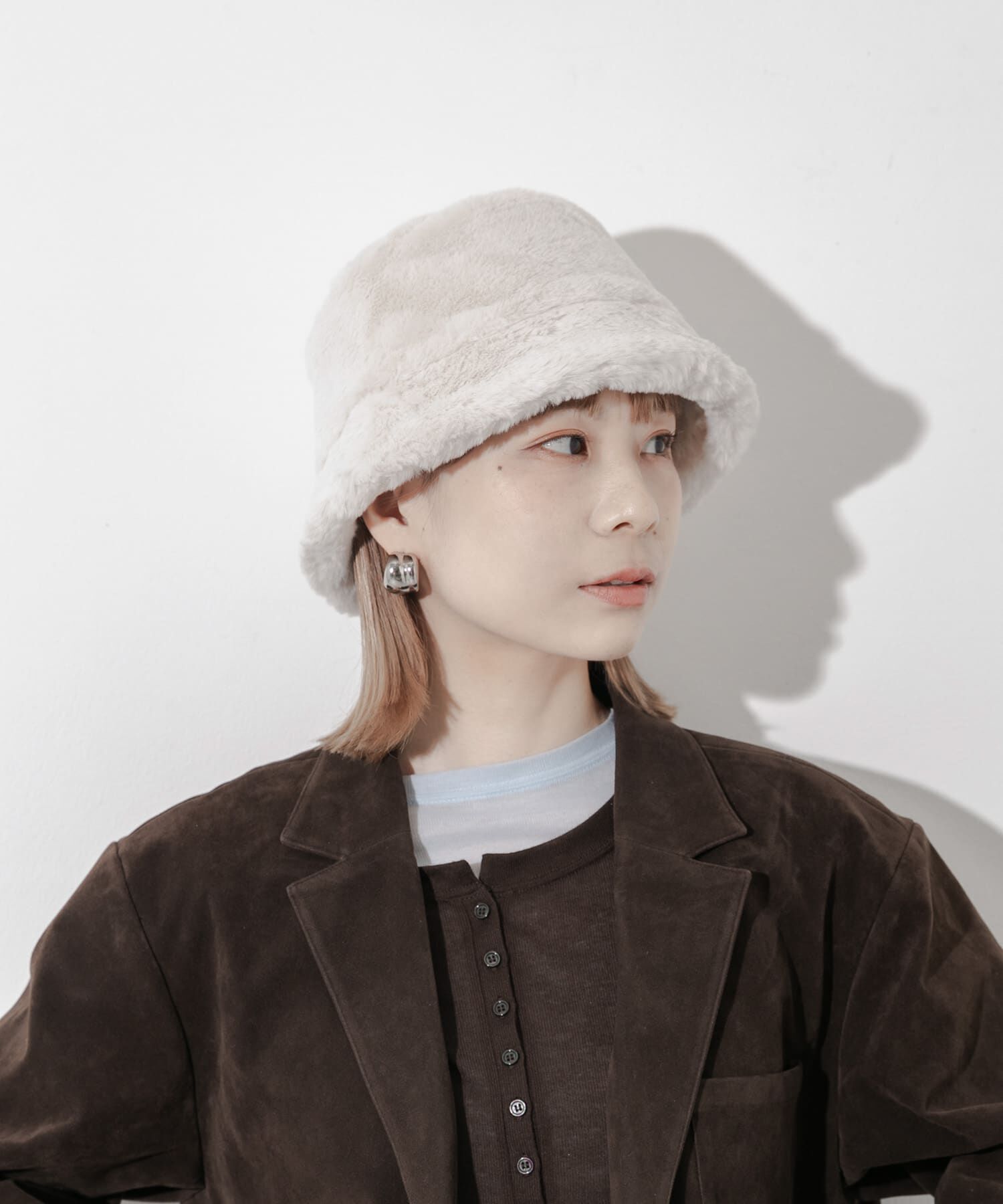 SMELLY「ファーバケットハット」|ハット|