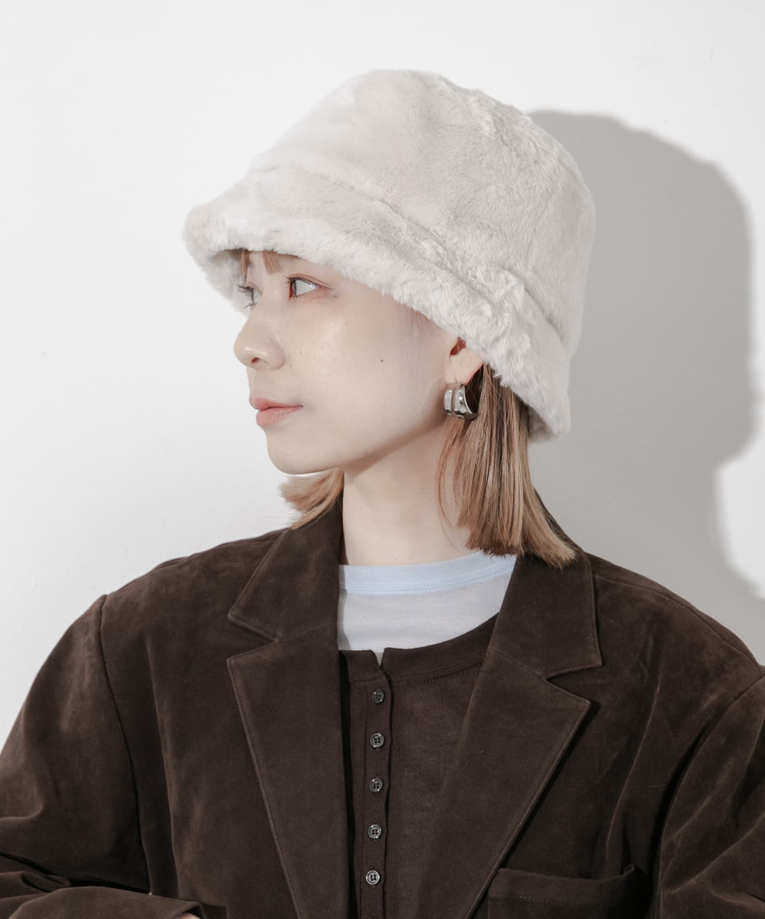 SMELLY「ファーバケットハット」|ハット|