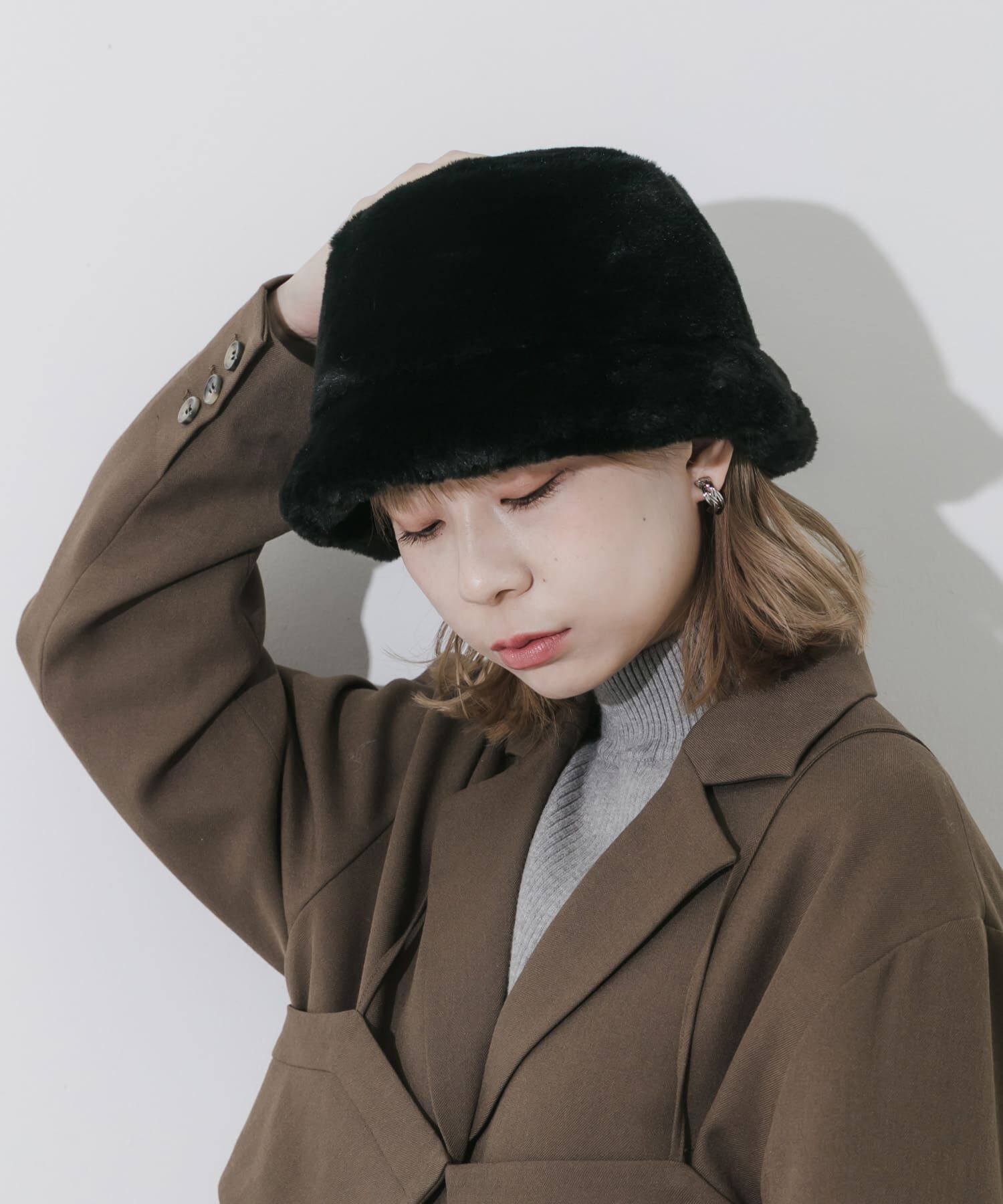 SMELLY「ファーバケットハット」|ハット|