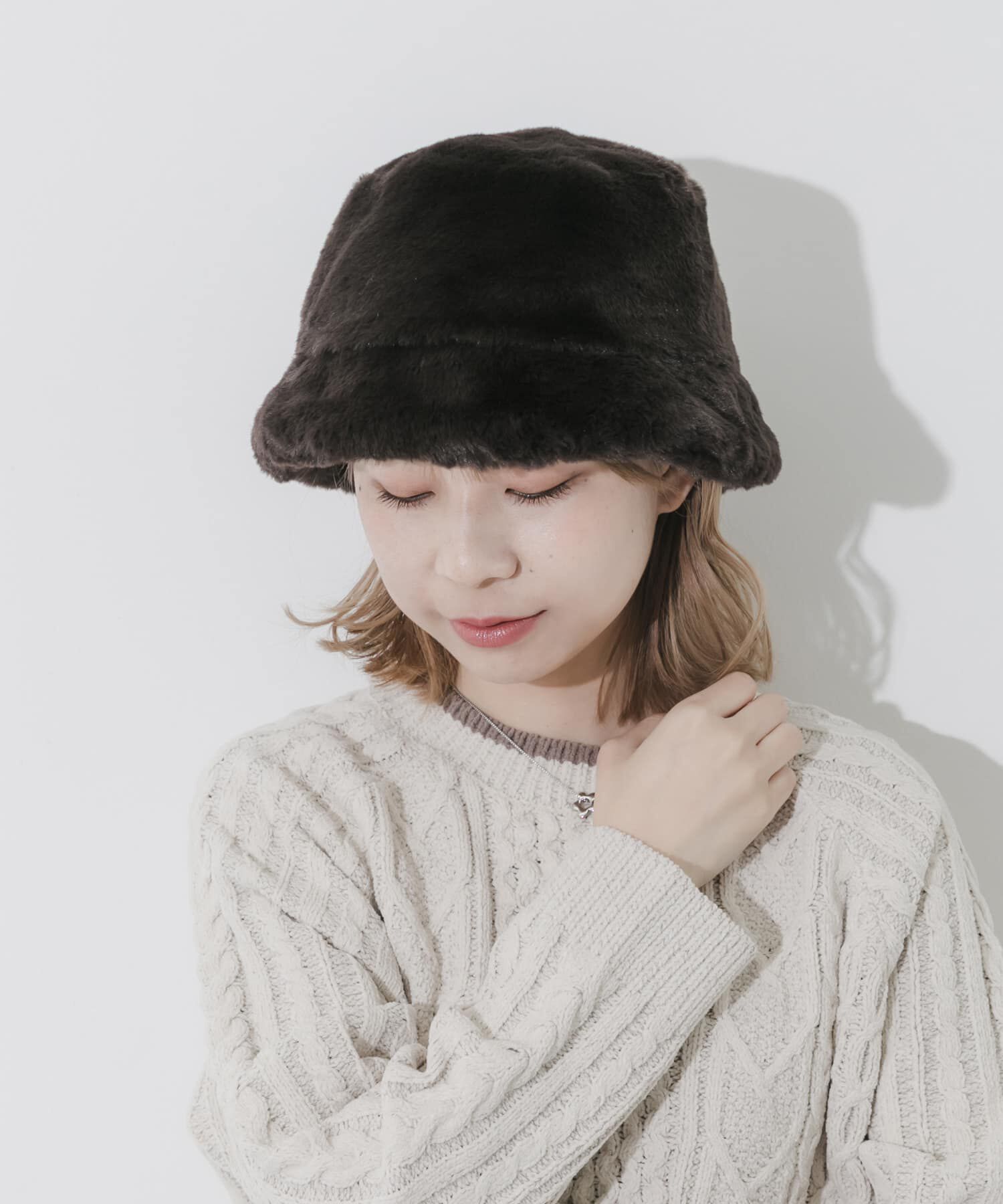 SMELLY「ファーバケットハット」|ハット|