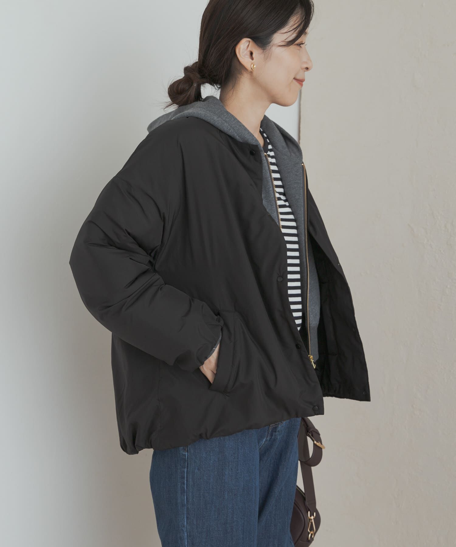 URBAN RESEARCH DOORS「『UR TECH』撥水ポケッタブル中綿ブルゾン」|ブルゾン・スタジャン|