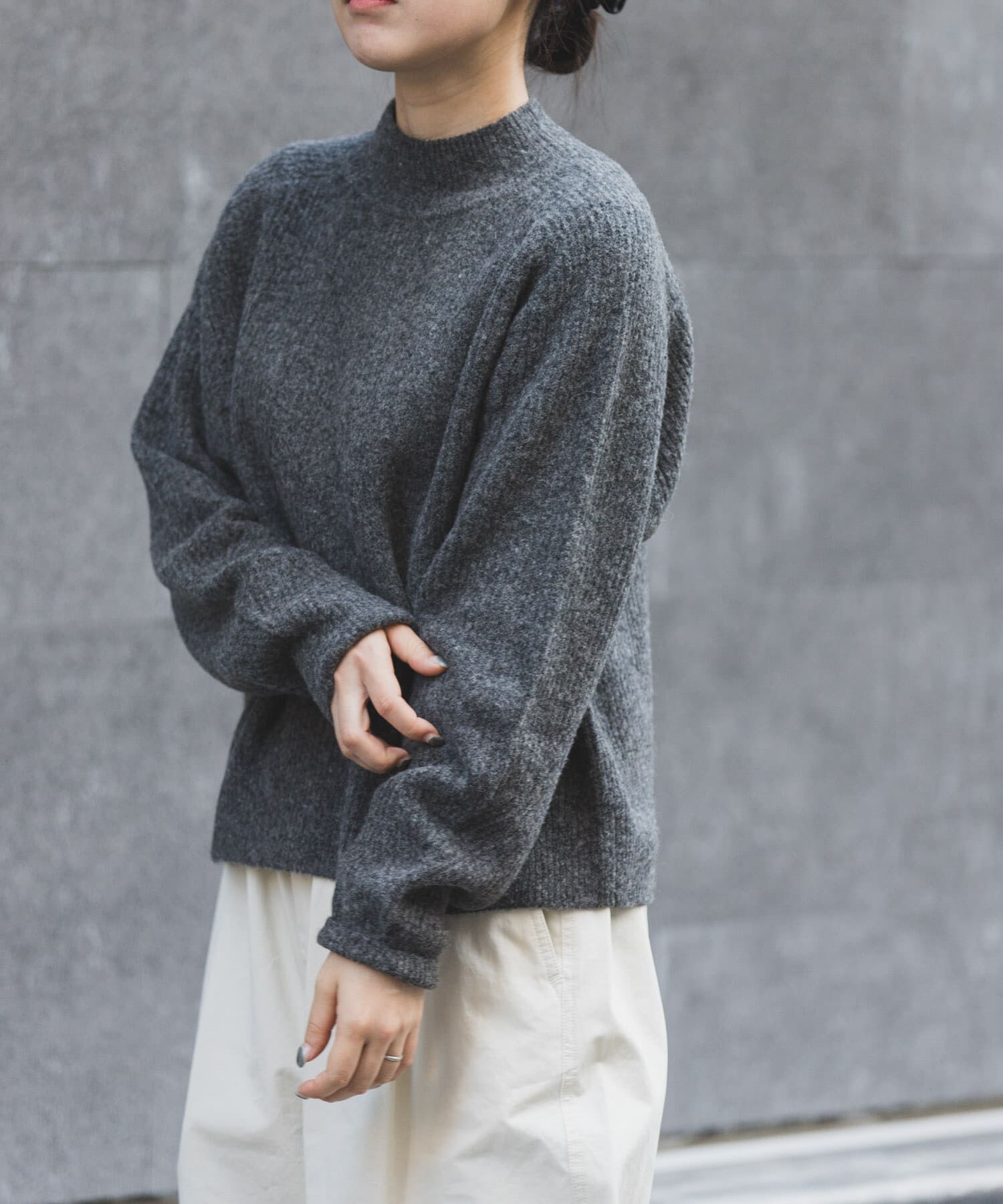 URBAN RESEARCH DOORS「FORK&SPOON　畦編みハイネックニット」|ニット・セーター|