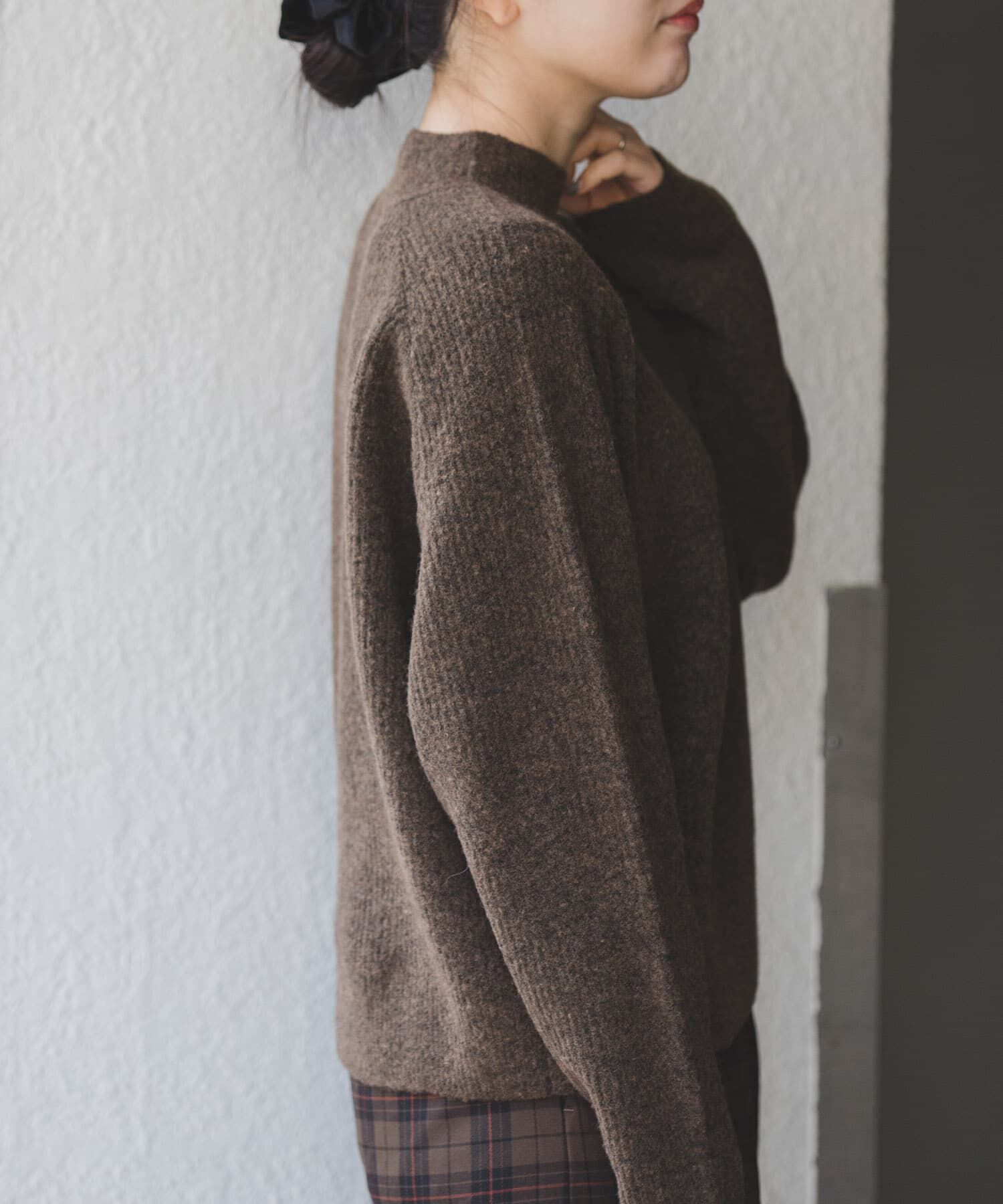 URBAN RESEARCH DOORS「FORK&SPOON　畦編みハイネックニット」|ニット・セーター|