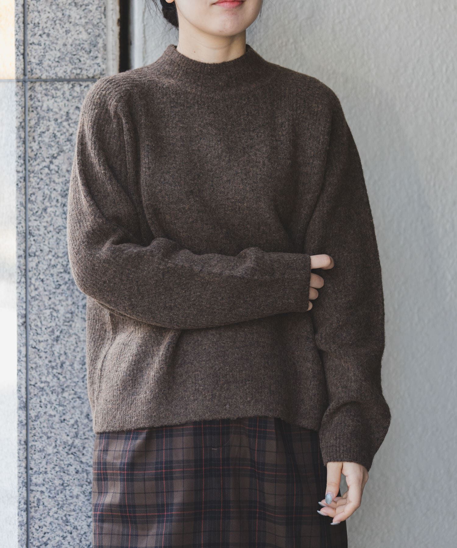 URBAN RESEARCH DOORS「FORK&SPOON　畦編みハイネックニット」|ニット・セーター|