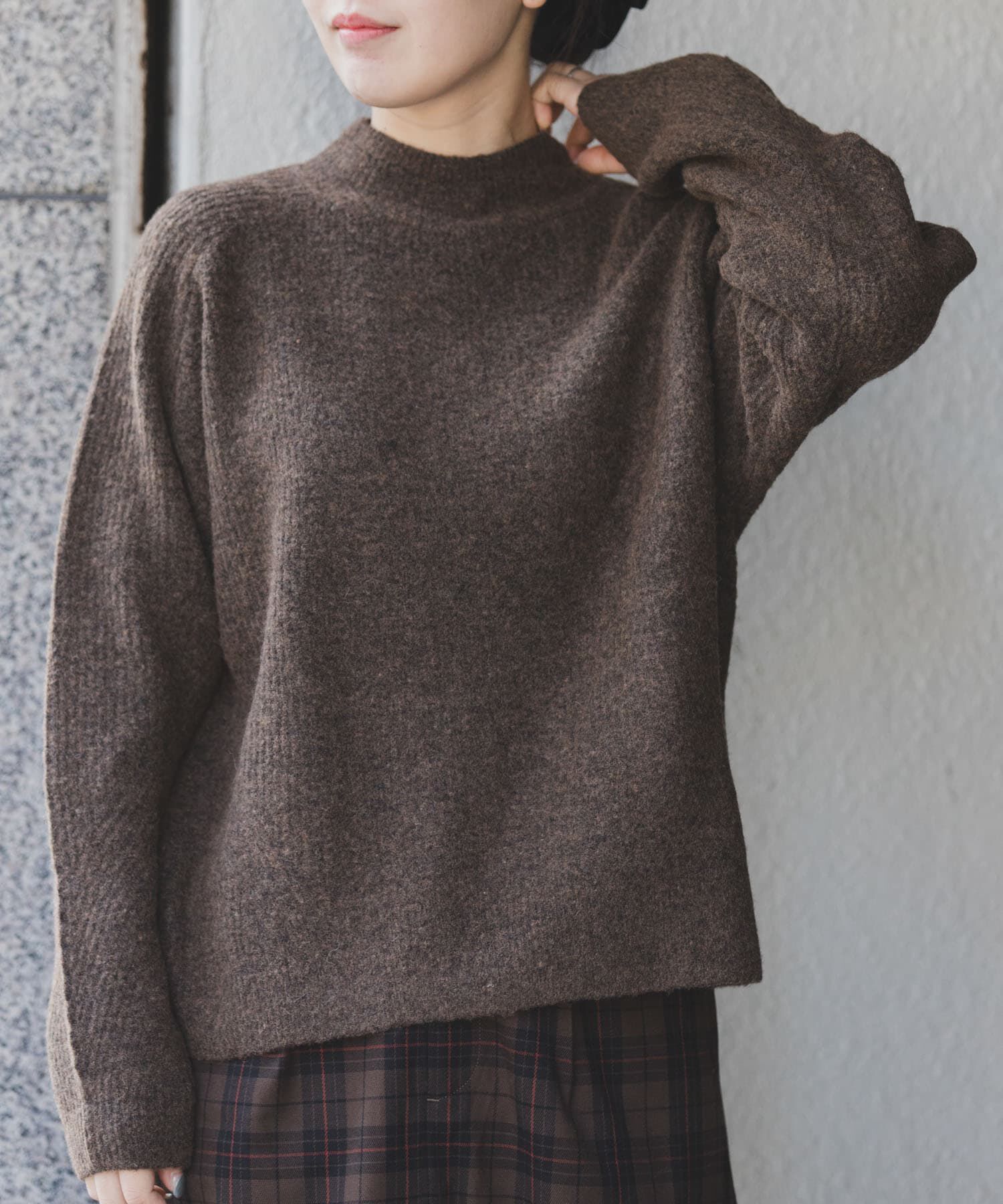 URBAN RESEARCH DOORS「FORK&SPOON　畦編みハイネックニット」|ニット・セーター|