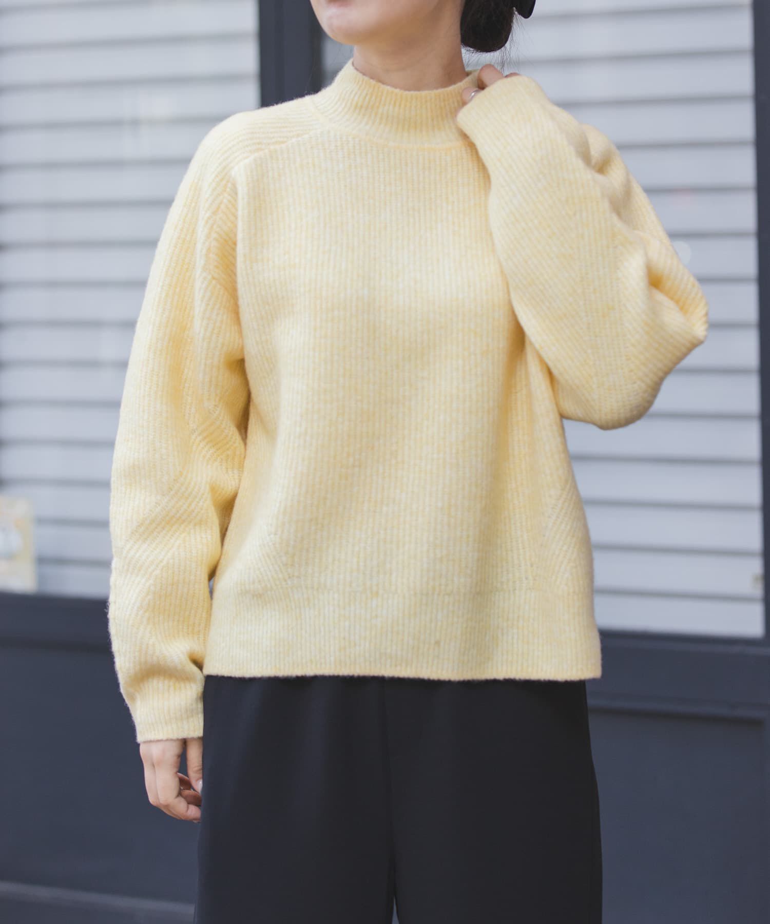 URBAN RESEARCH DOORS「FORK&SPOON　畦編みハイネックニット」|ニット・セーター|