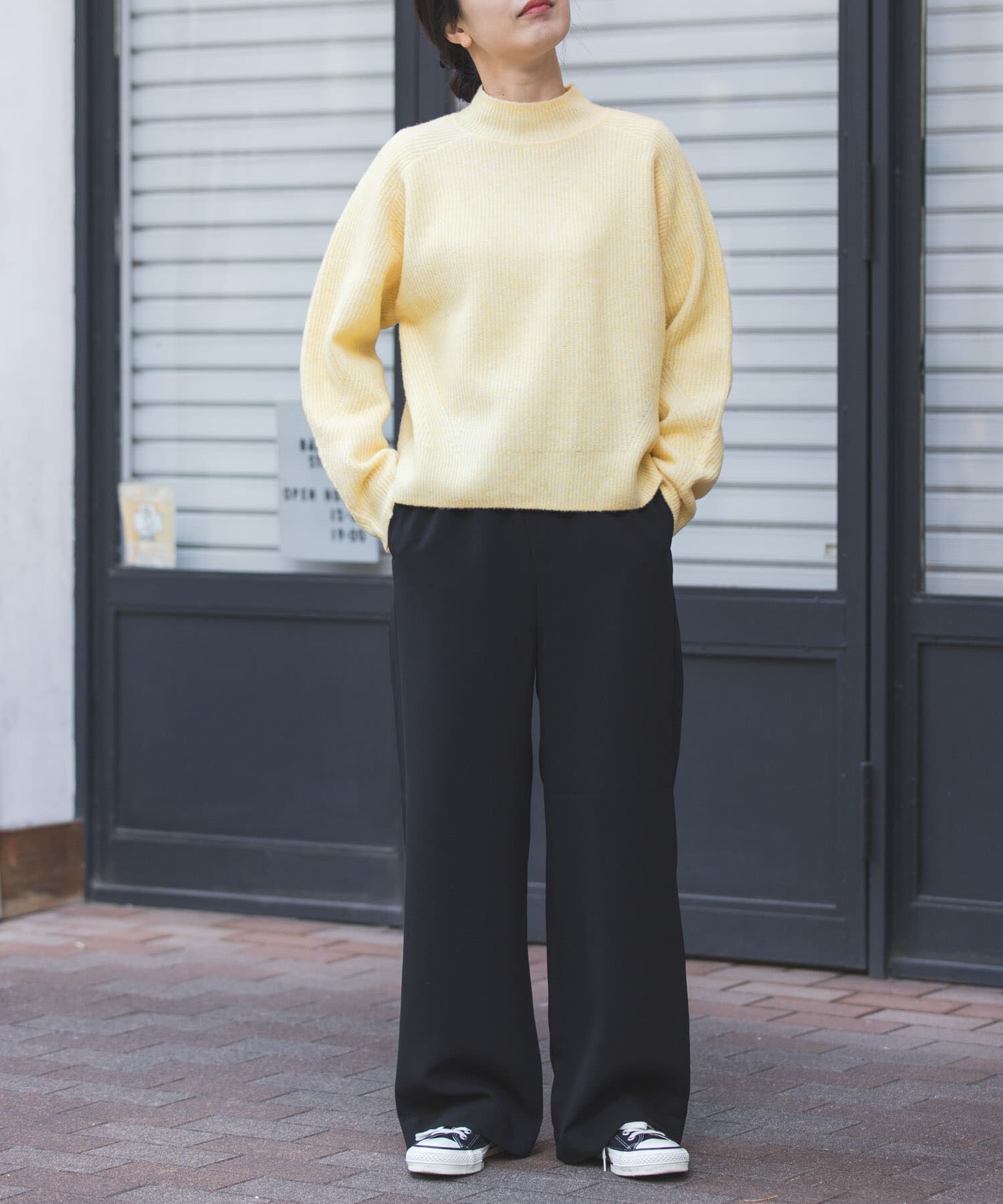 URBAN RESEARCH DOORS「FORK&SPOON　畦編みハイネックニット」|ニット・セーター|