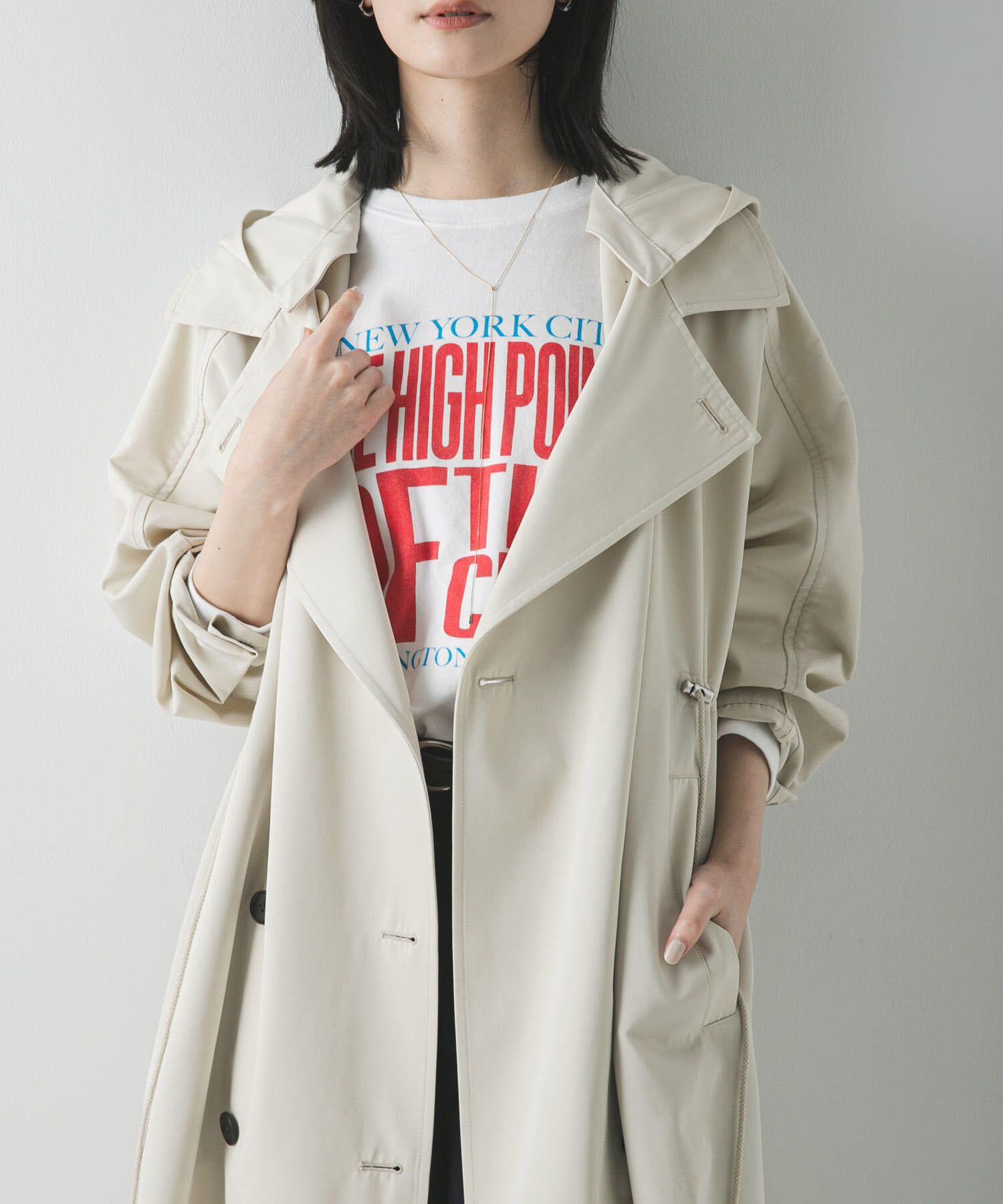 URBAN RESEARCH「フーディー2WAYトレンチコート」|トレンチコート|