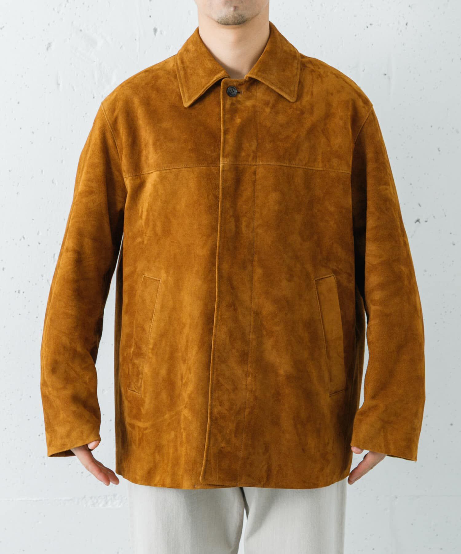 URBAN RESEARCH「GOAT SUEDE MAC COAT」|ノーカラーコート|
