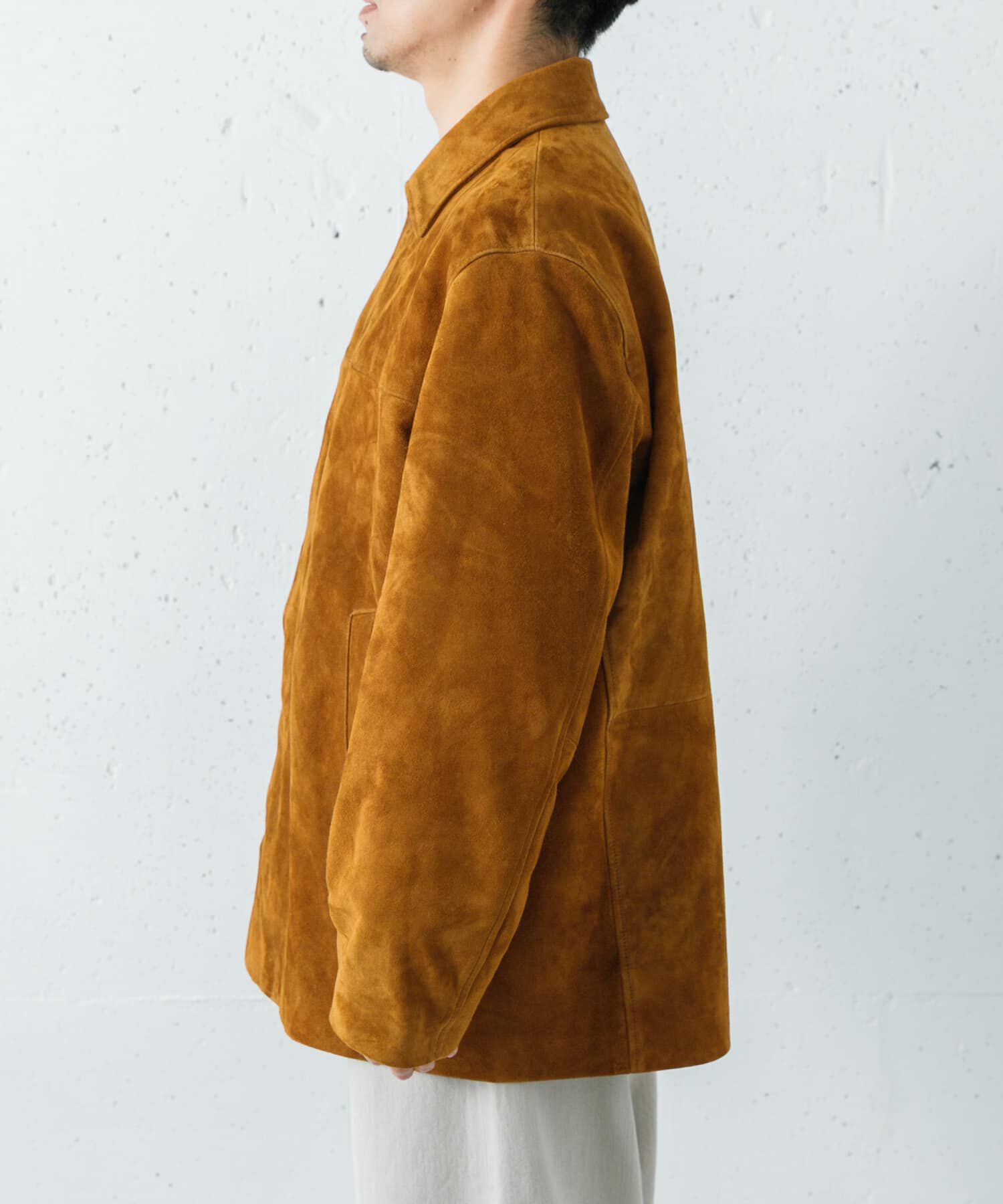 URBAN RESEARCH「GOAT SUEDE MAC COAT」|ノーカラーコート|