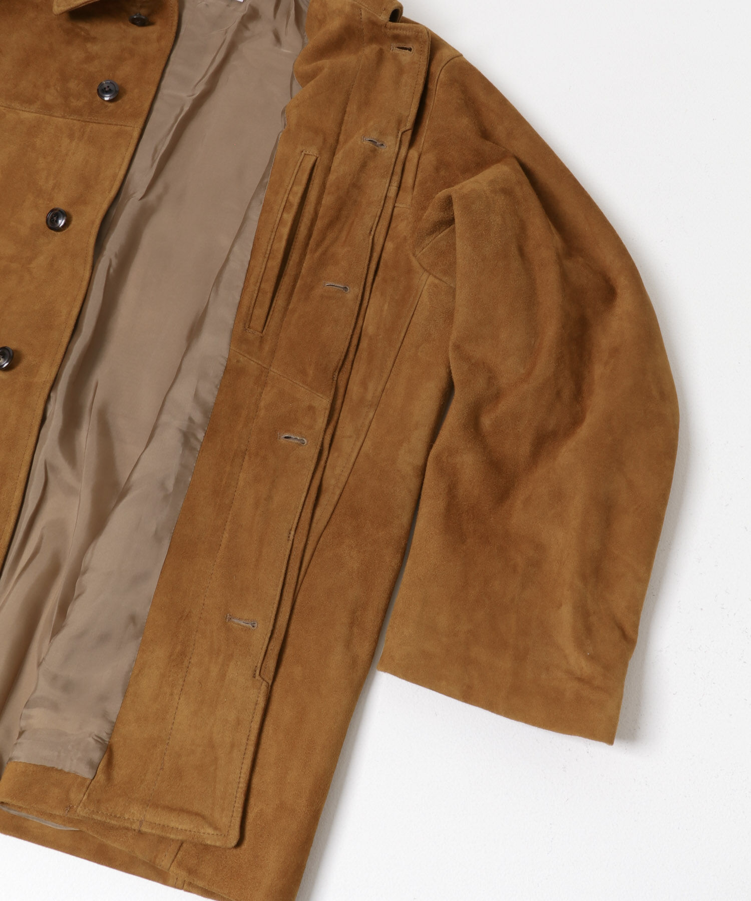 URBAN RESEARCH「GOAT SUEDE MAC COAT」|ノーカラーコート|