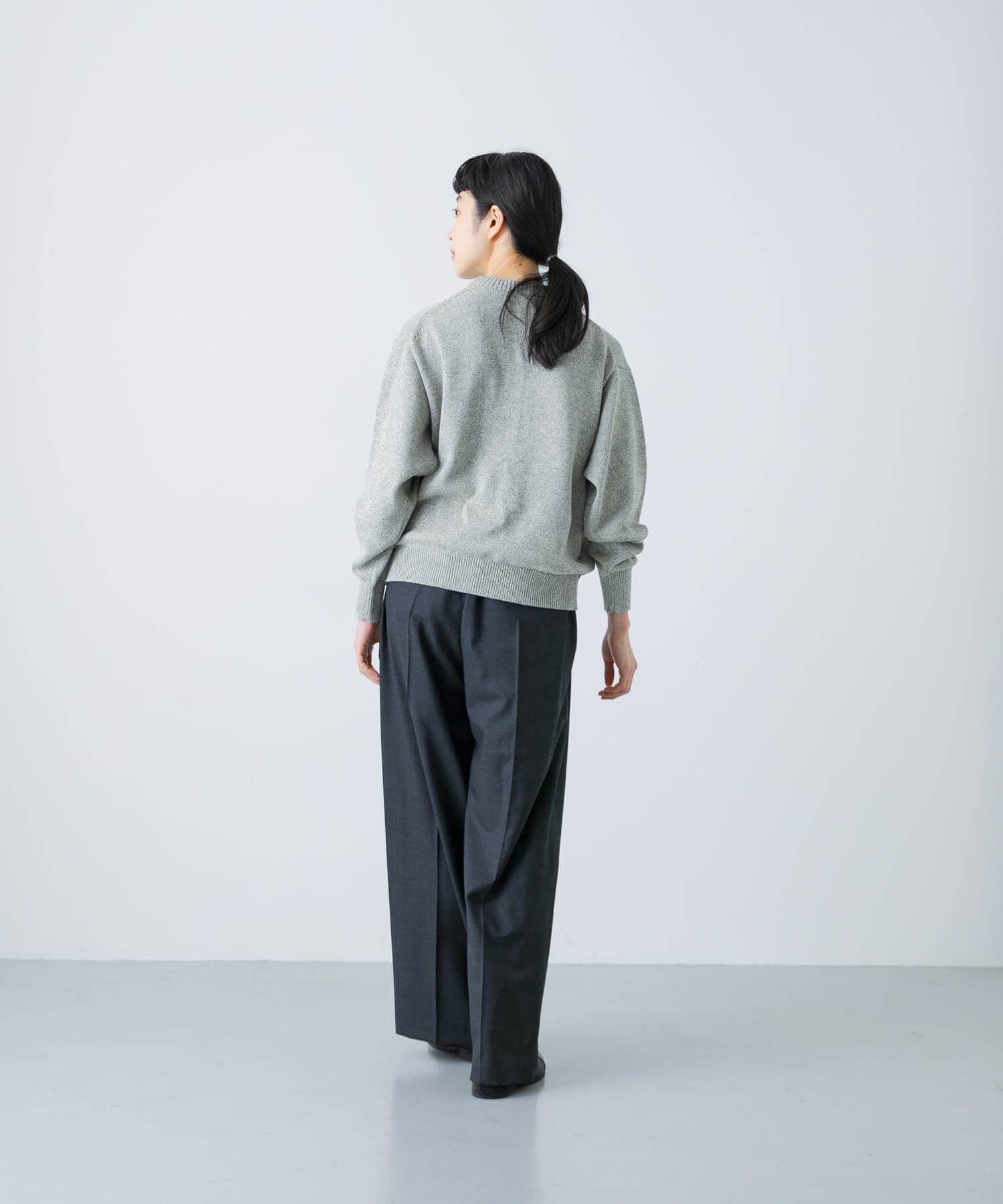 かぐれ「ドライコットンVネックカーディガン」|ニット・セーター|