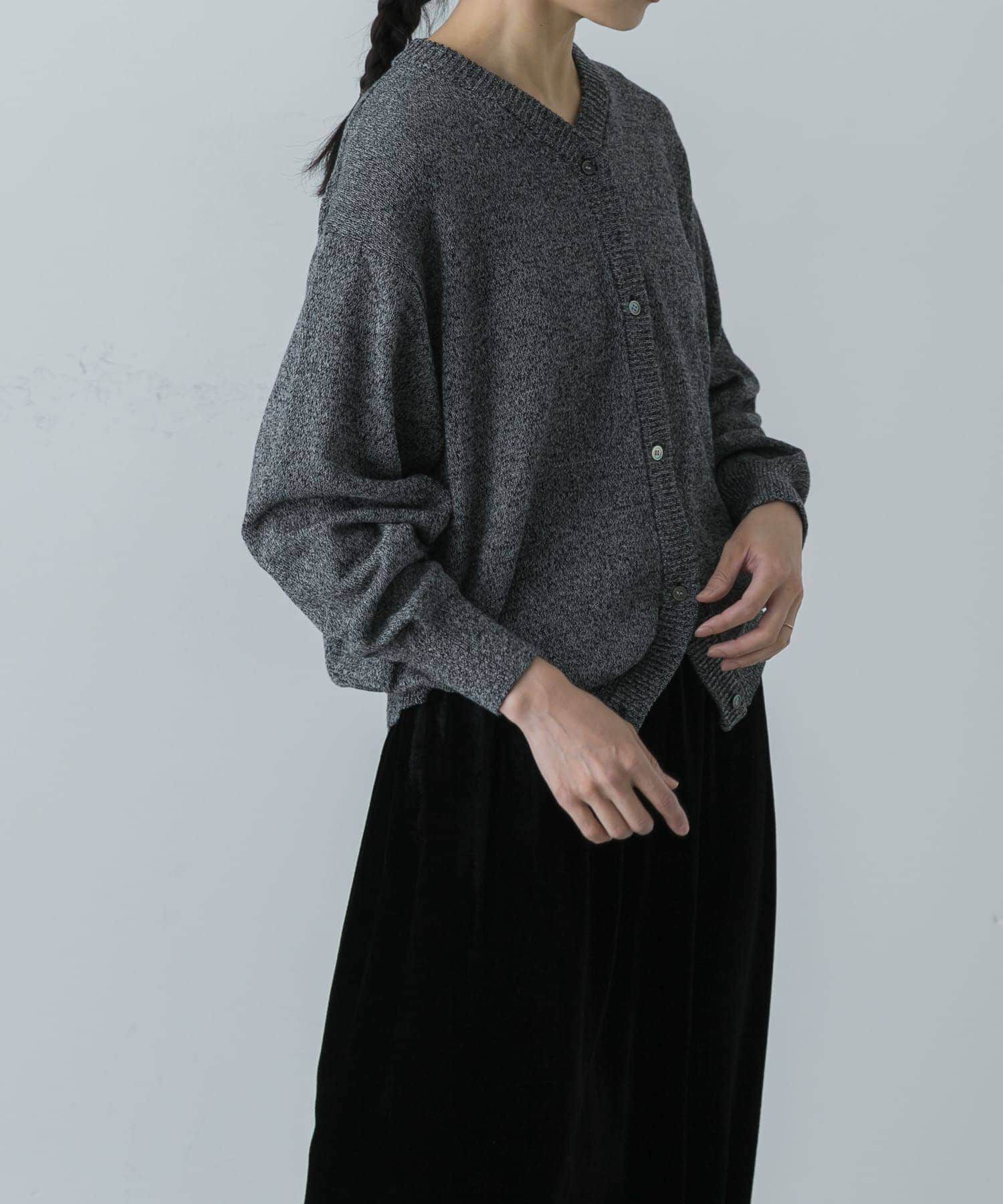 かぐれ「ドライコットンVネックカーディガン」|ニット・セーター|
