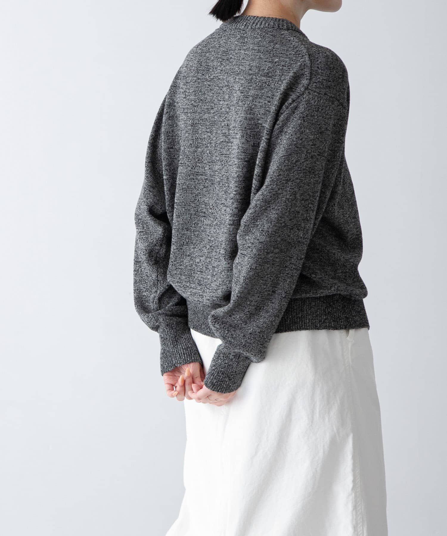 かぐれ「ドライコットンVネックカーディガン」|ニット・セーター|