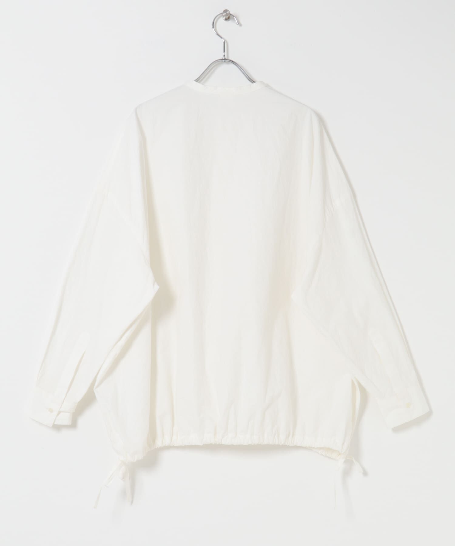 かぐれ「ノーカラークルーネックオーバーシャツ」|シャツ・ブラウス|