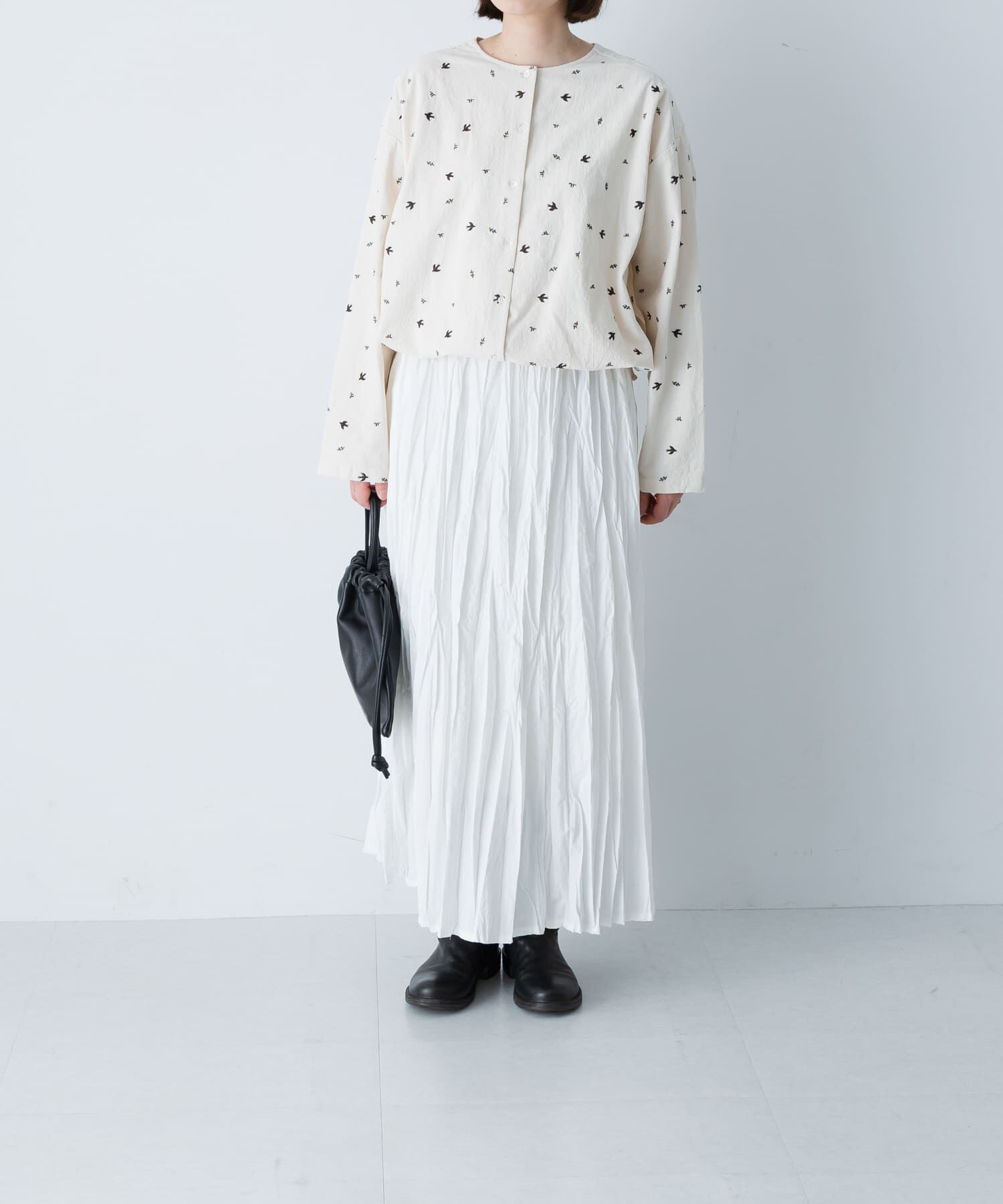 かぐれ「ツバメ刺繍ブラウス」|シャツ・ブラウス|