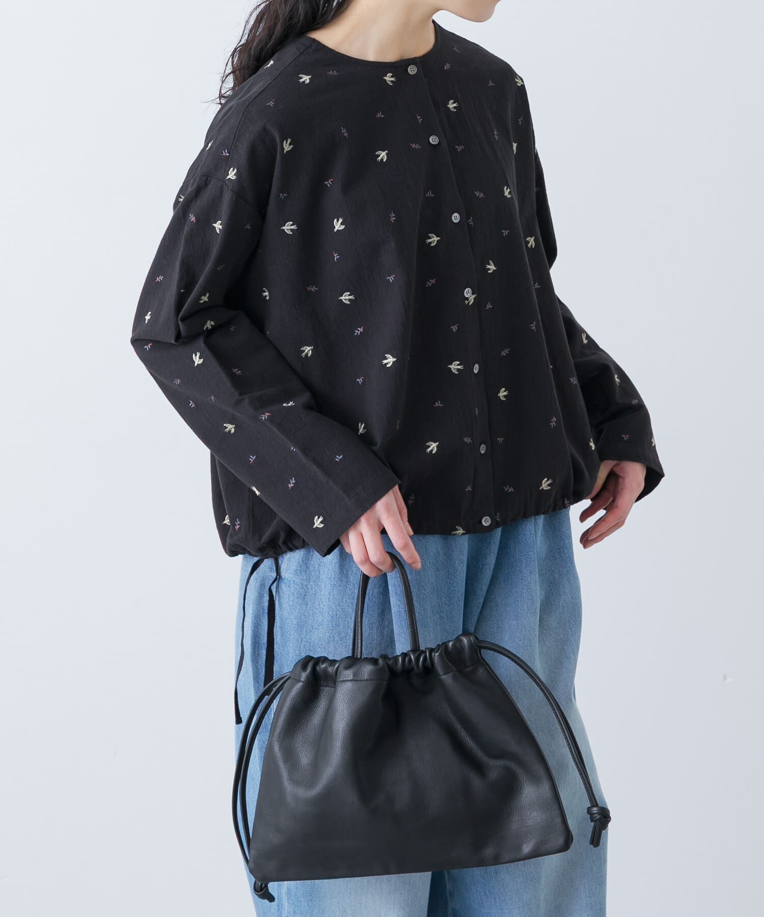 かぐれ「ツバメ刺繍ブラウス」|シャツ・ブラウス|