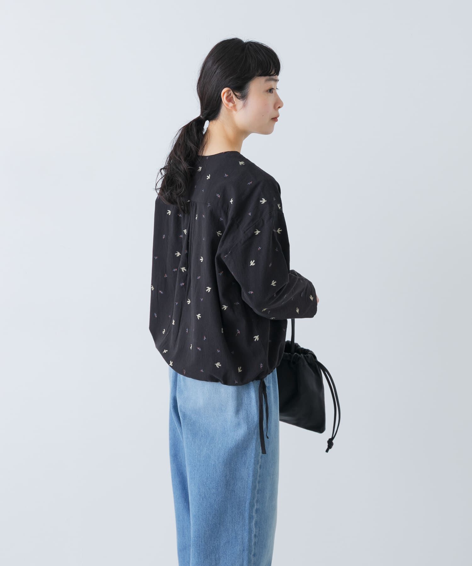 かぐれ「ツバメ刺繍ブラウス」|シャツ・ブラウス|