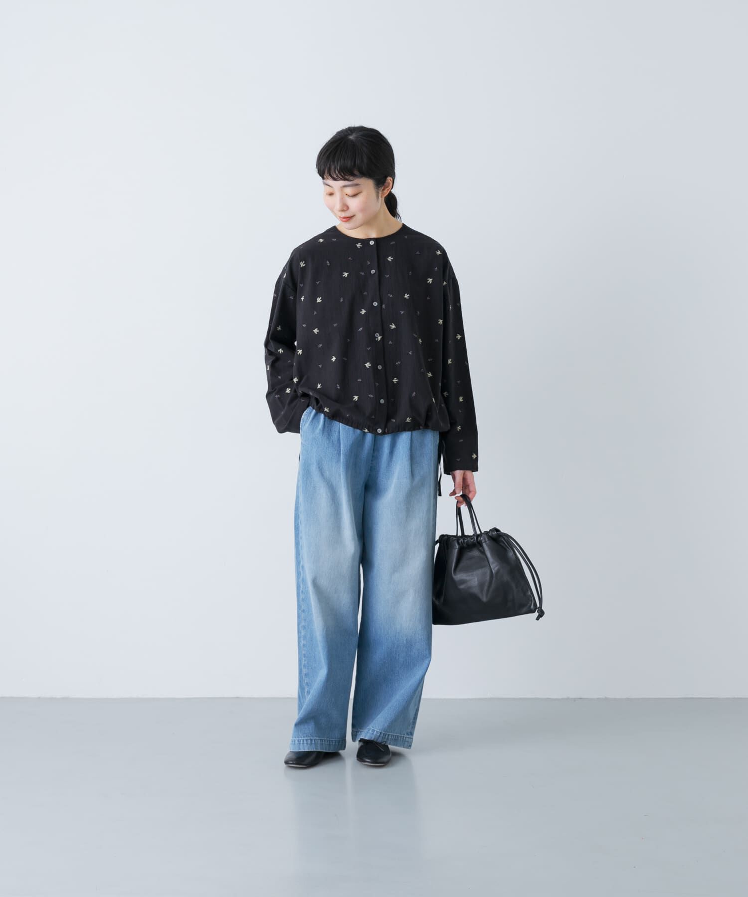 かぐれ「ツバメ刺繍ブラウス」|シャツ・ブラウス|