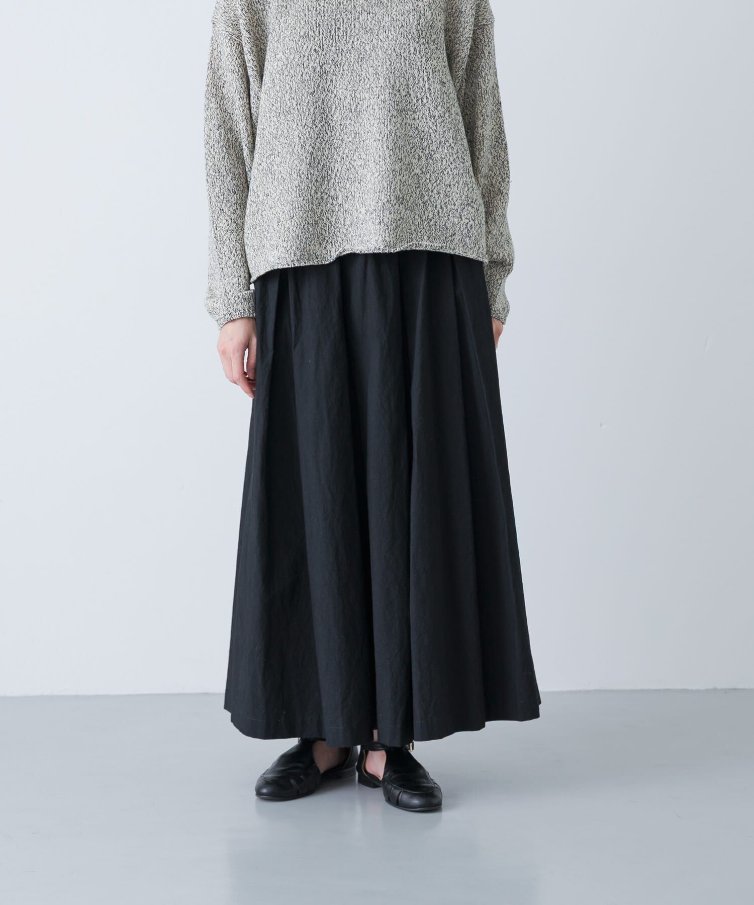 かぐれ「コットンタックスカート」|スカート|ブラック