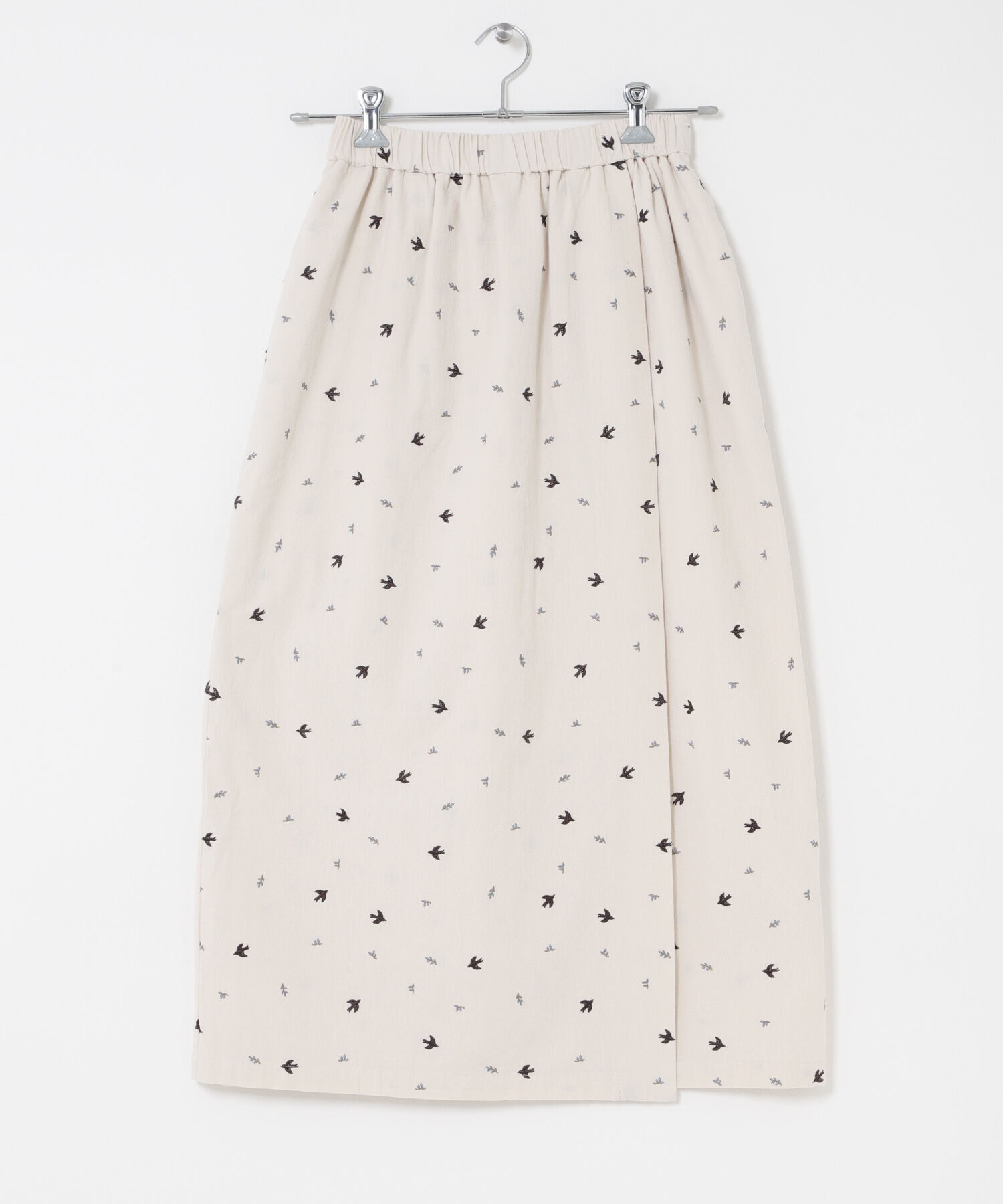 かぐれ「ツバメ刺繍ラップスカート」|スカート|