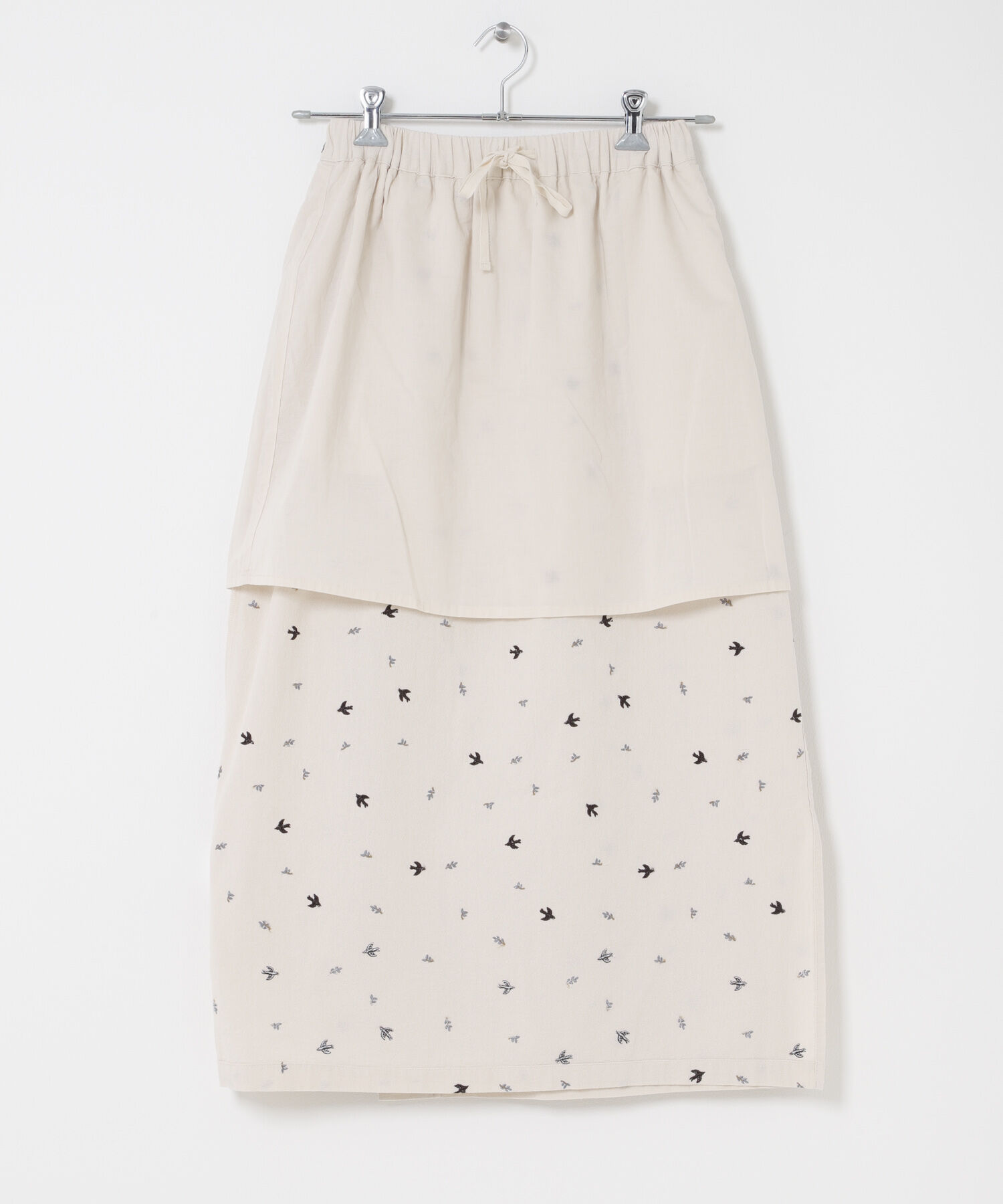 かぐれ「ツバメ刺繍ラップスカート」|スカート|