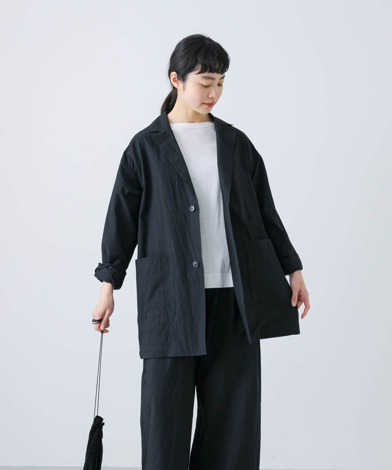 かぐれ「『ユニセックス』コットンテーラードジャケット」|その他|ブラック