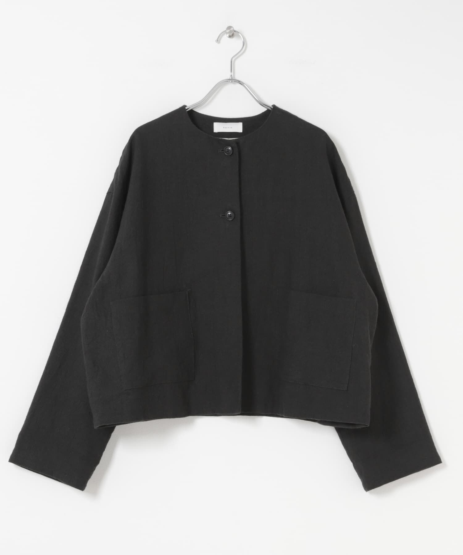 かぐれ「リネンラミーノーカラージャケット」|ノーカラージャケット|