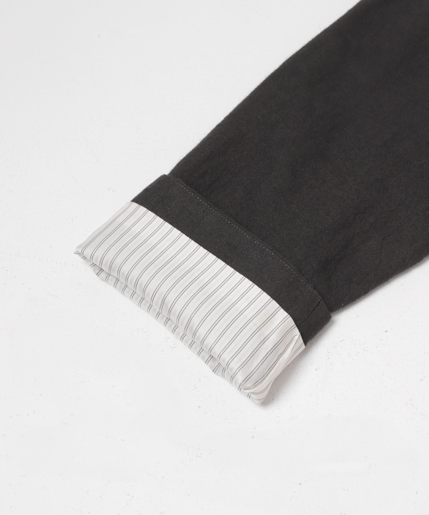 かぐれ「リネンラミーノーカラージャケット」|ノーカラージャケット|