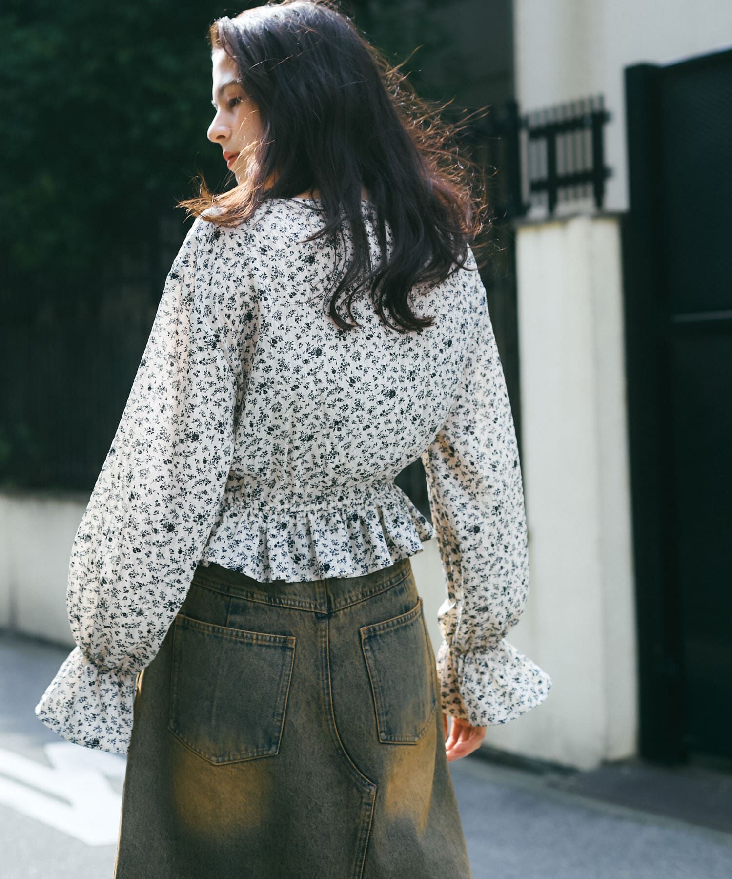  「フラワープリントビスチェブラウス」|シャツ・ブラウス|