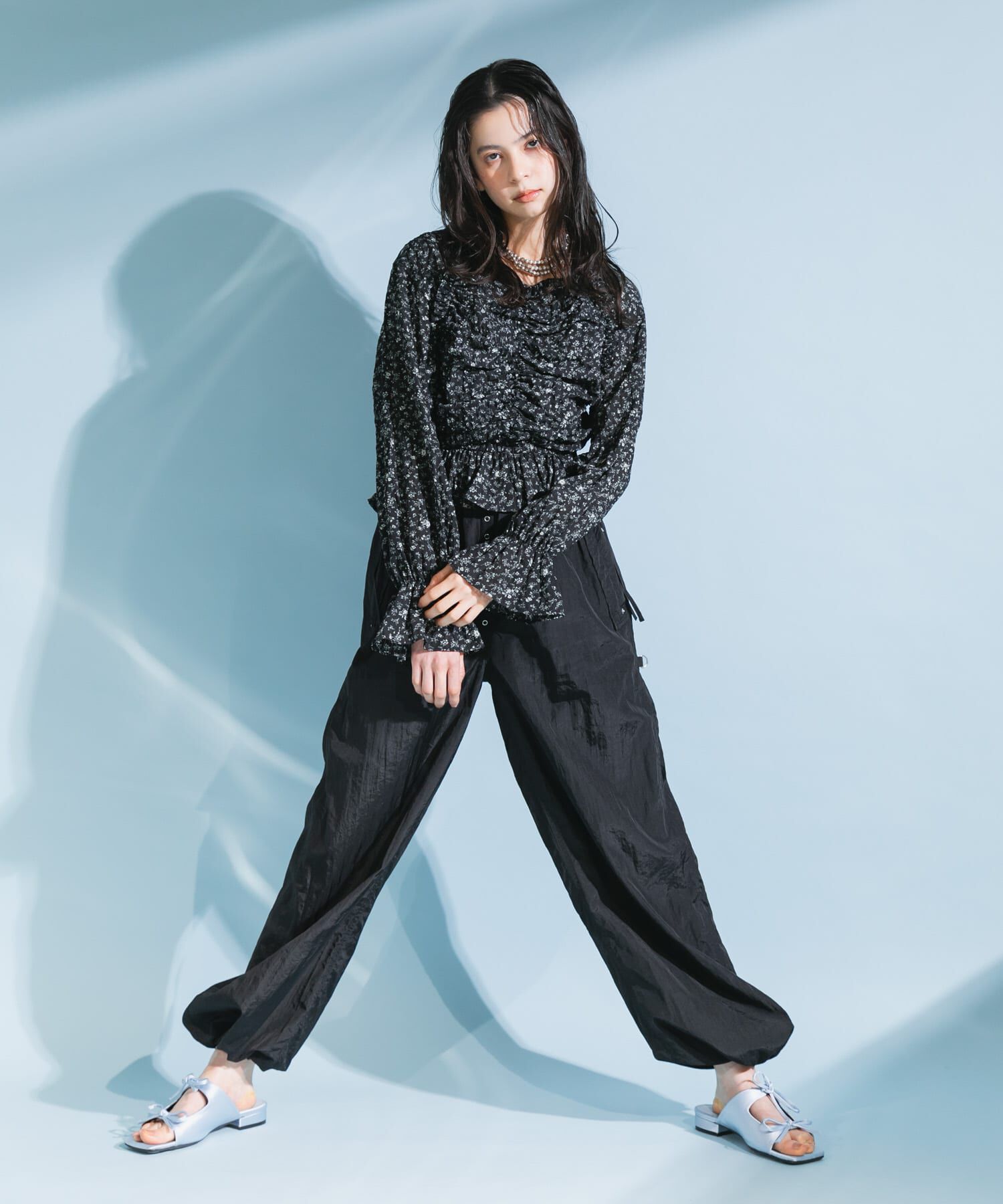  「フラワープリントビスチェブラウス」|シャツ・ブラウス|