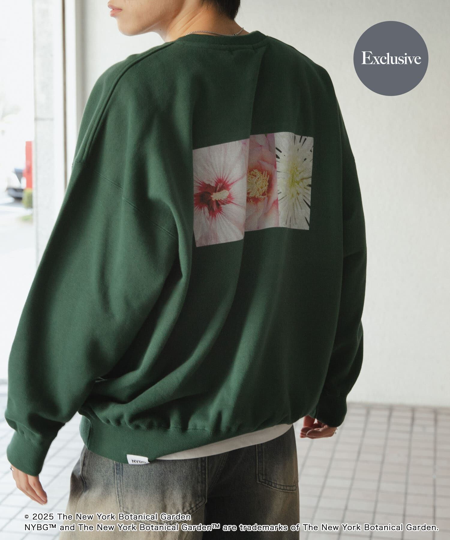 SENSE OF PLACE by URBAN RESEARCH「NYBG　クルーネックルーズスウェットA」|スウェット・ジャージ|グリーン